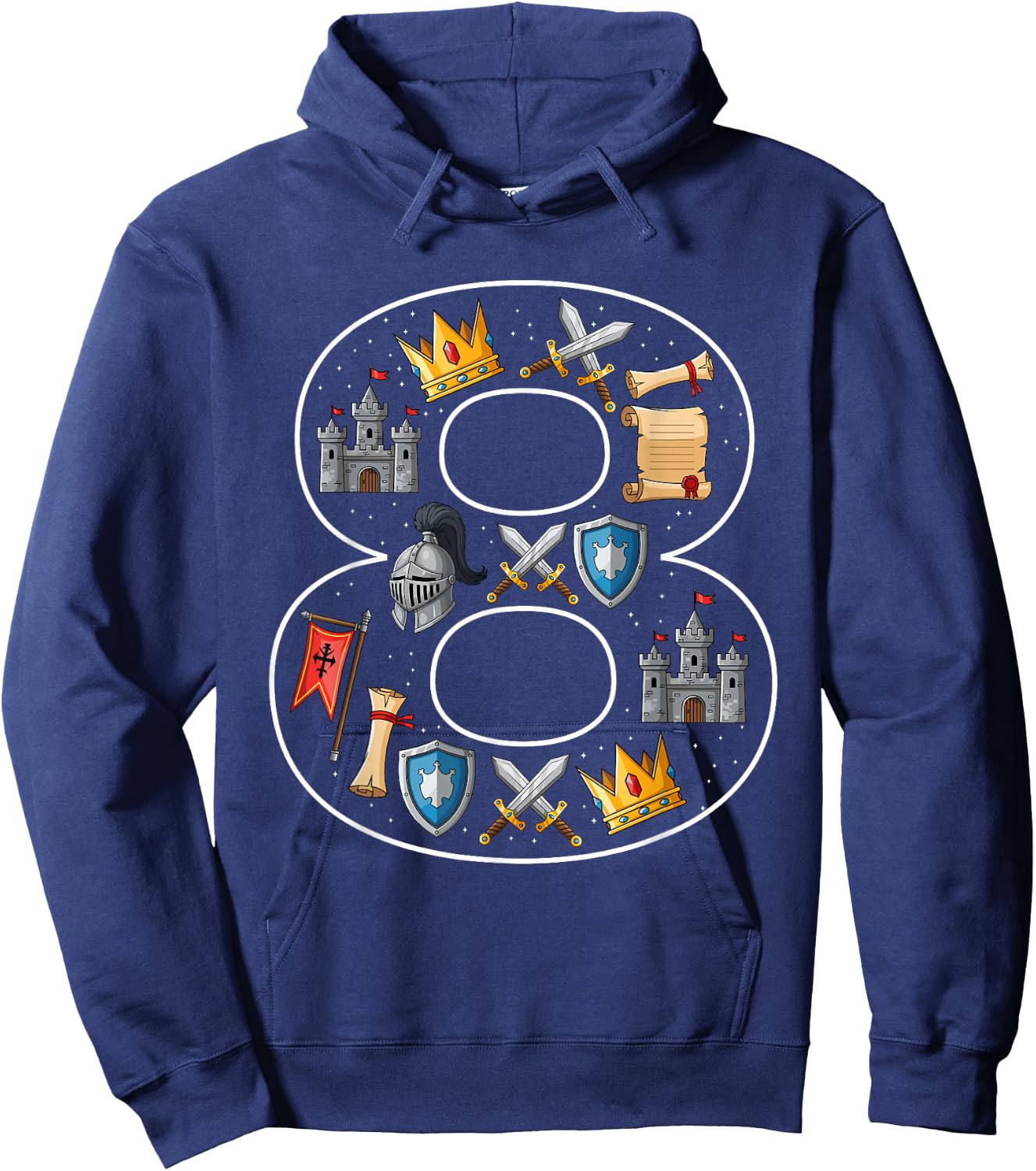 Château de Chevalier 8 Ans pour garçon médiéval Hoodie - Hoodie | Navy