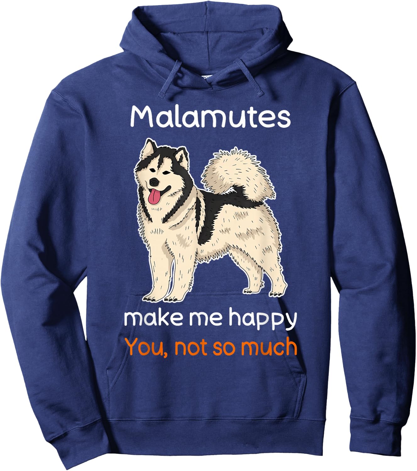 Alaskan Malamute Lover Shirt Joke Dog Malamute Hoodie - Hoodie | Navy