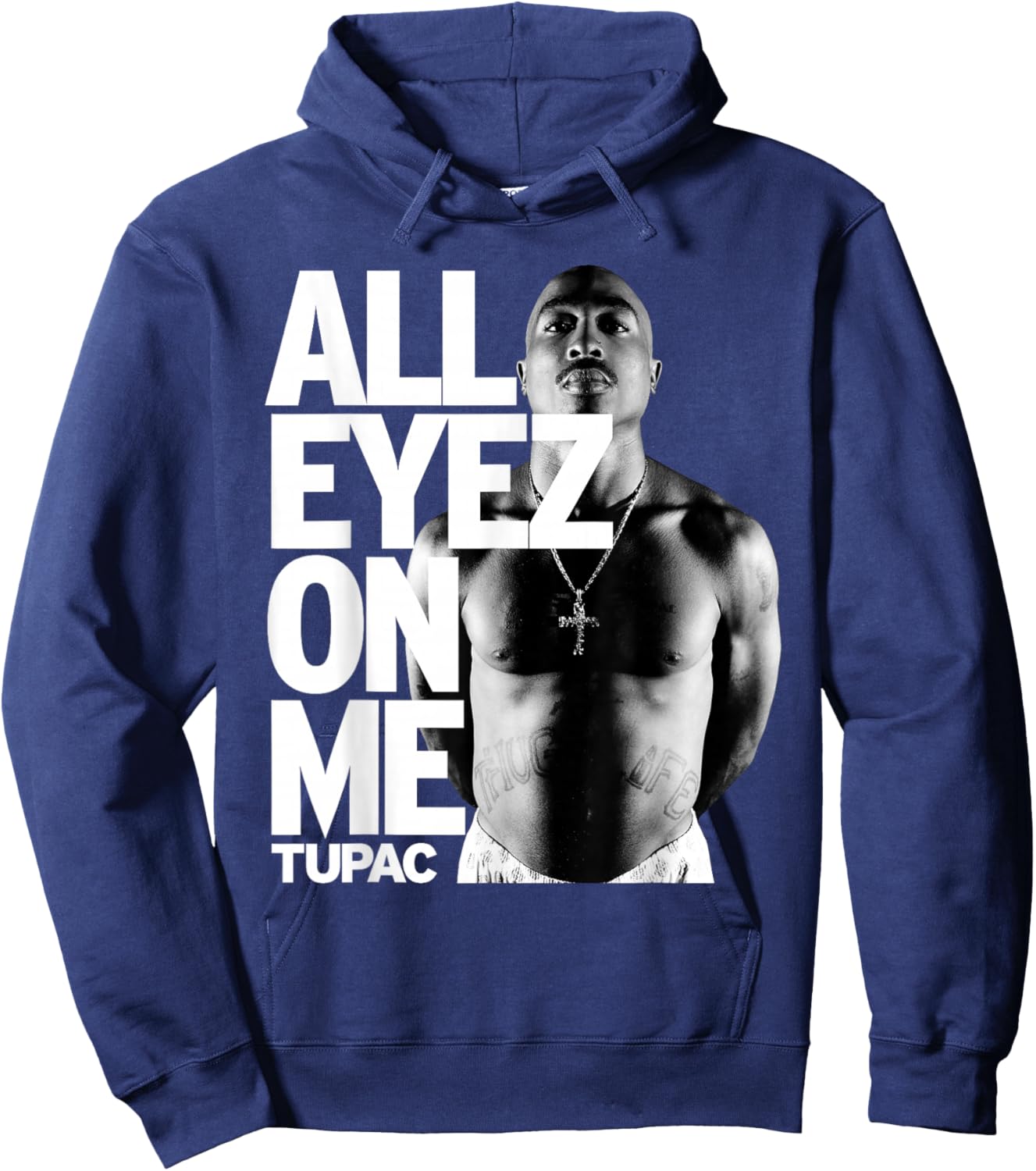 Tupac All Eyes on Me , black Hoodie - Hoodie | Navy