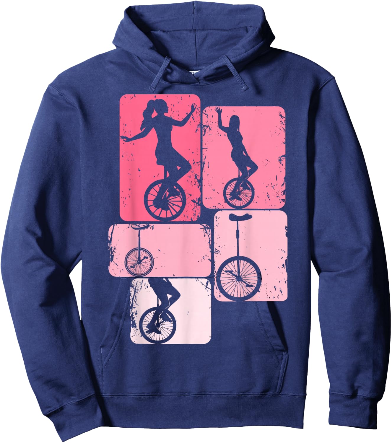 Einrad Mädchen Unicycle Damen Kinder Hoodie - Hoodie | Navy