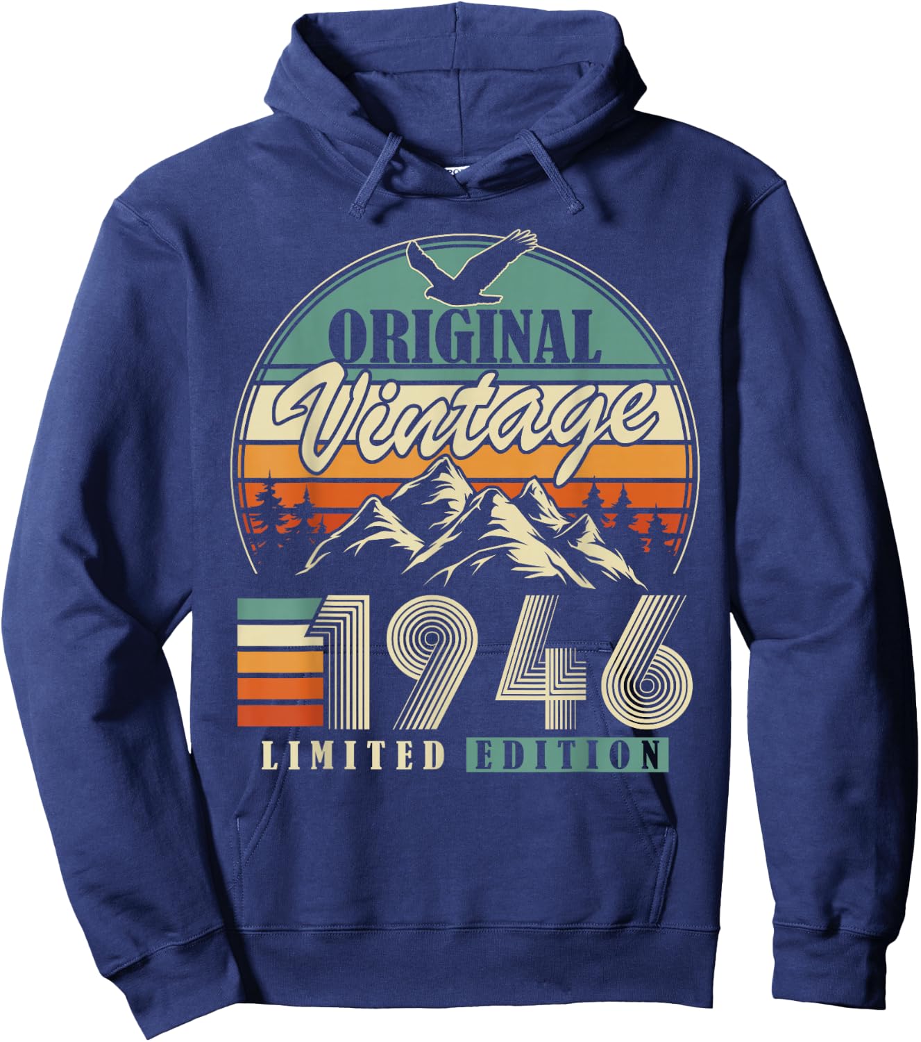 Original 1946 Vintage Birthday 80 Years Women Hoodie - Hoodie | Navy
