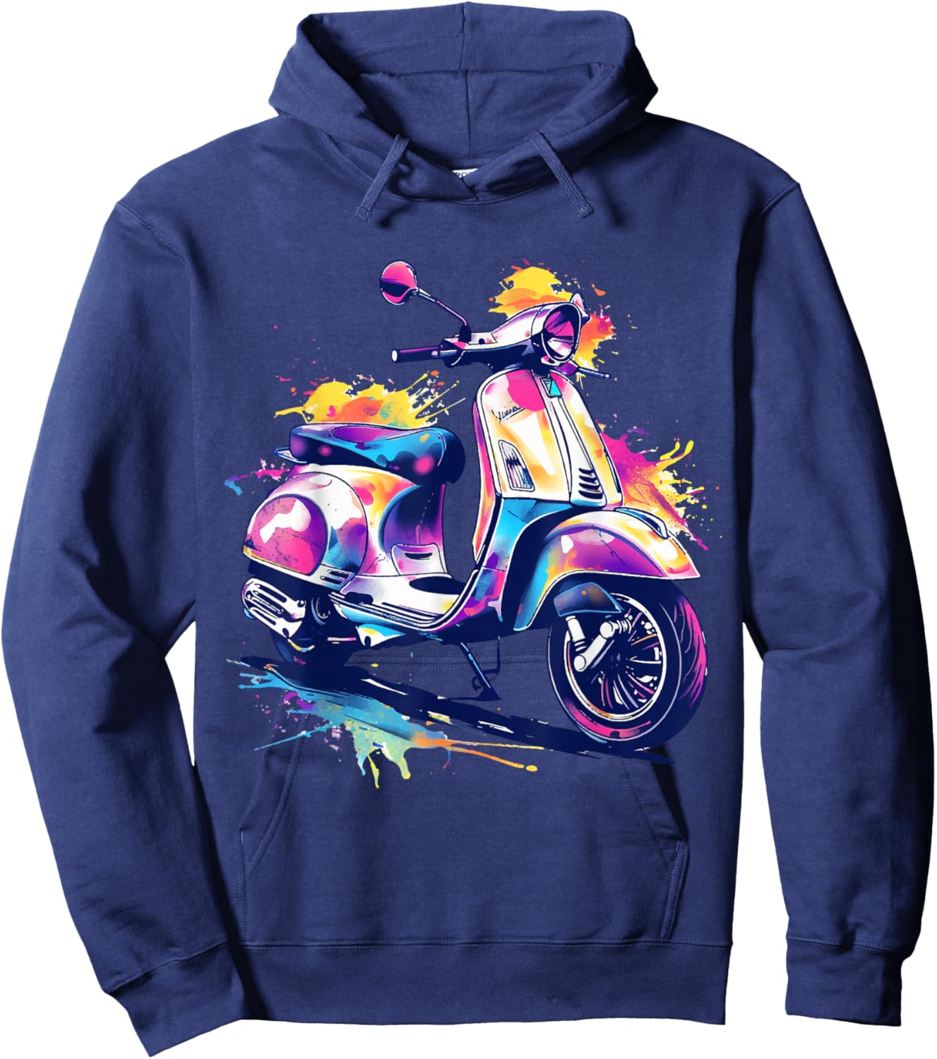 Scooter Moped Scooter Scooter Gift , black Hoodie - Hoodie | Navy
