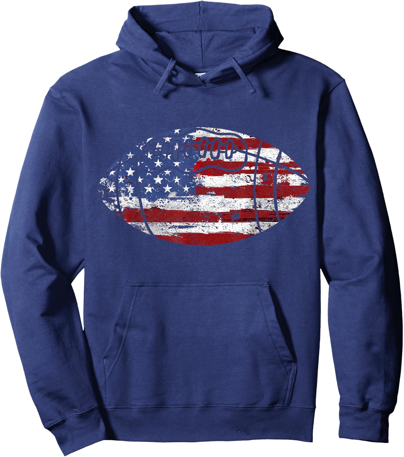 Football USA American Flag Vintage Gift Small Hoodie - Hoodie | Navy