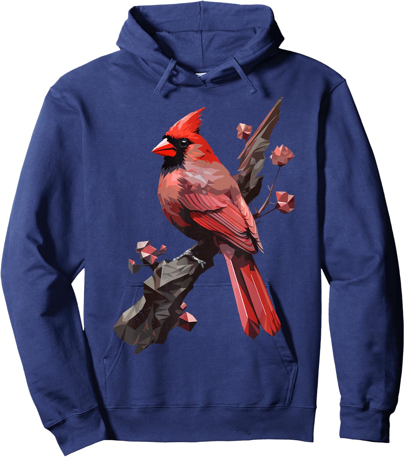 Cardinal bird. Nature's ruby. Beauty in red. Hoodie - Hoodie | Navy