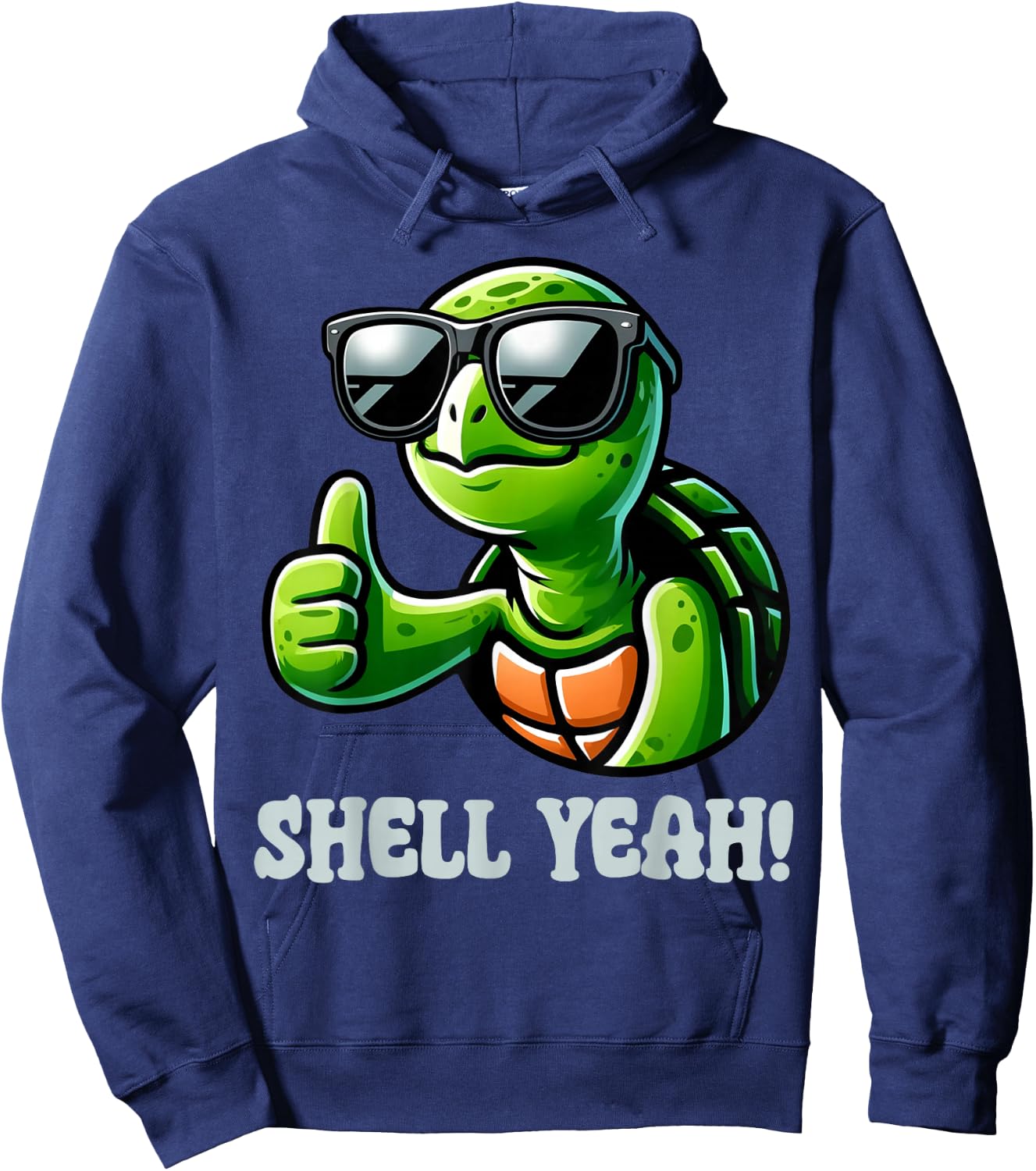 Shell Yeah Turtle Lover Turtles Pun Graphic Hoodie - Hoodie | Navy