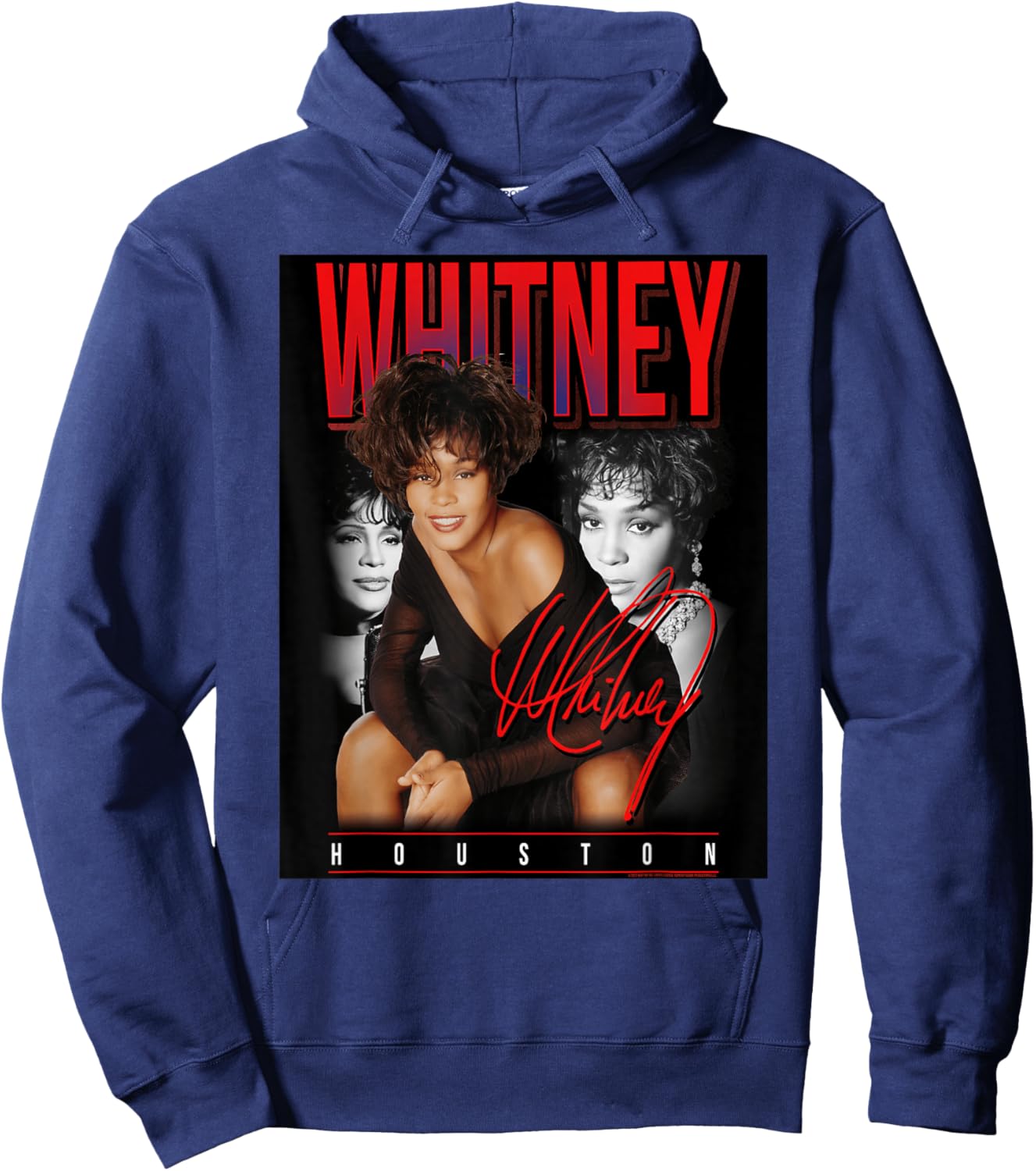 Whitney Houston Retro-Fotocollage Hoodie - Hoodie | Navy