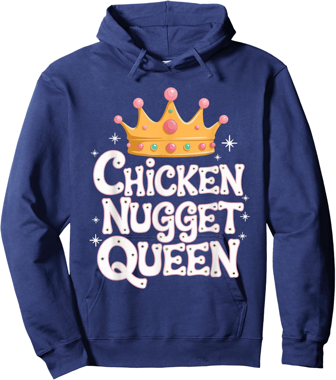 Chicken Nugget Queen Hoodie - Hoodie | Navy