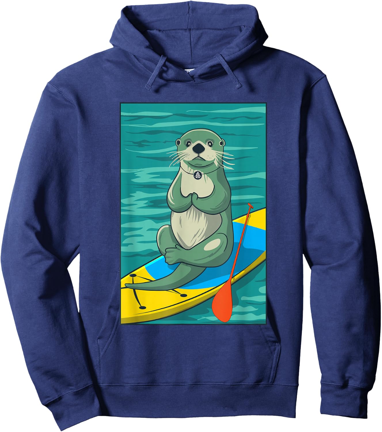 Standup Paddleboard SUP Paddling Humorous Otter Hoodie - Hoodie | Navy