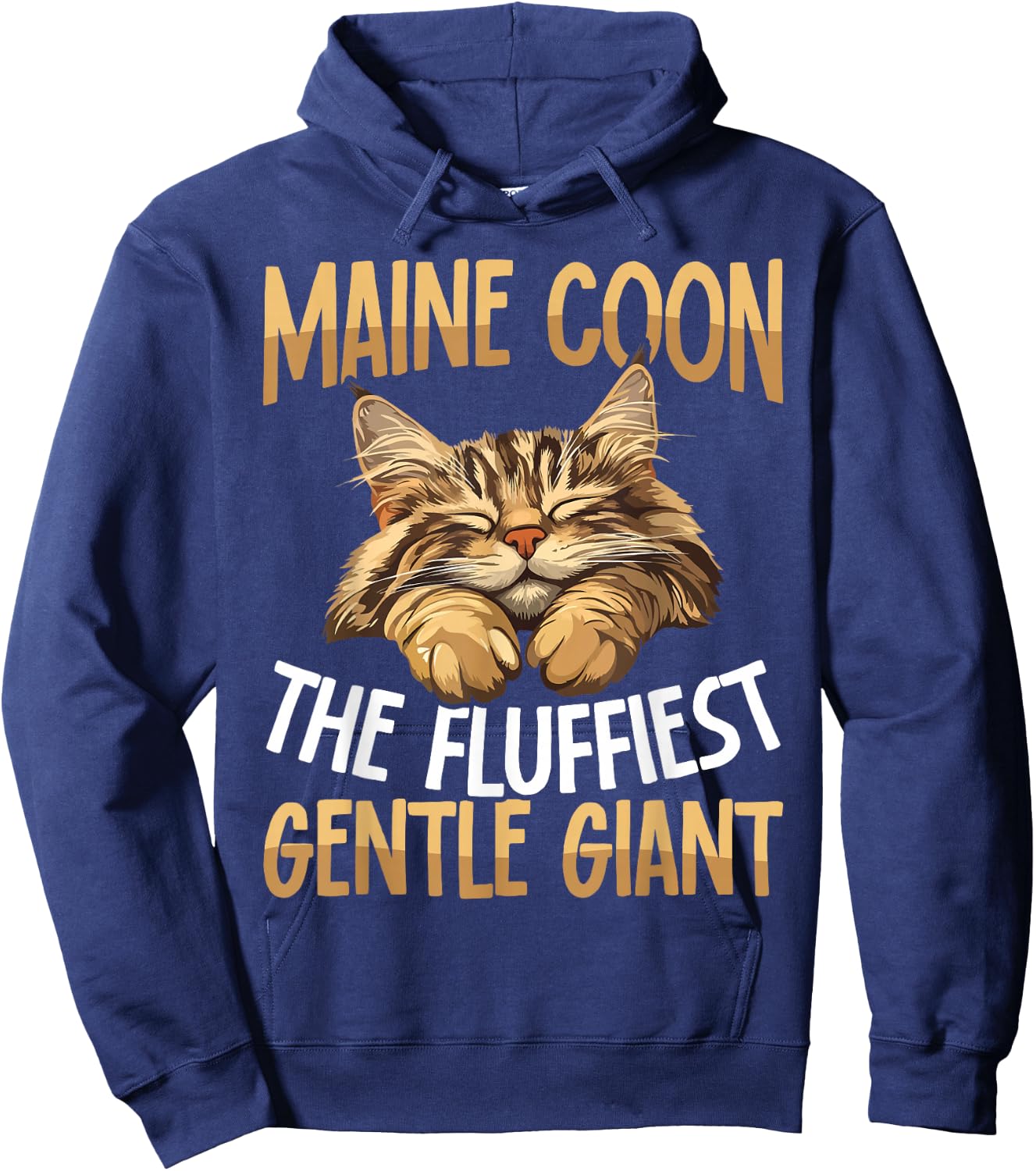 Maine Coon Cat The Fluffiest Gentle Giant Hoodie - Hoodie | Navy