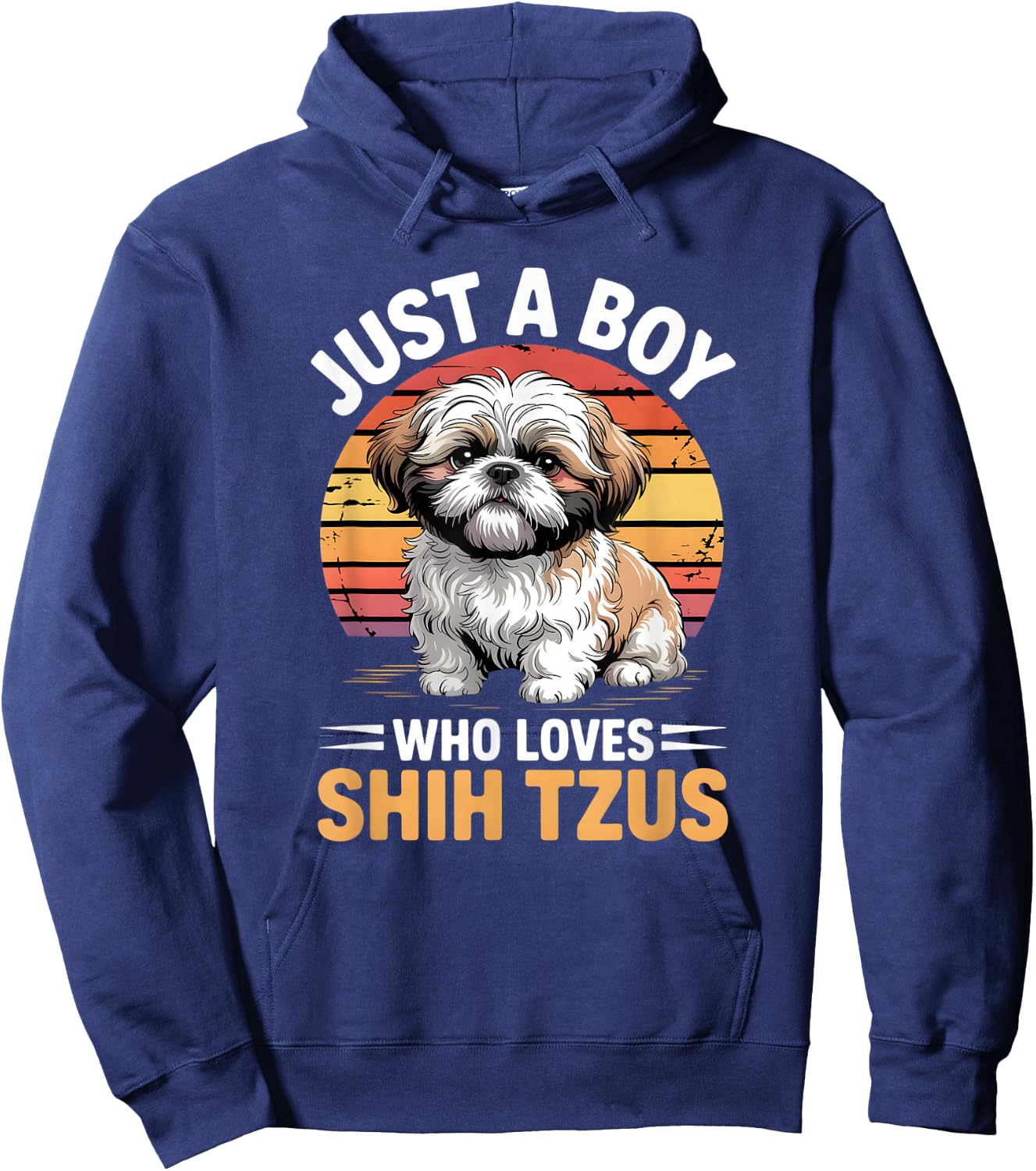 Boys Shih Tzu Hoodie - Hoodie | Navy