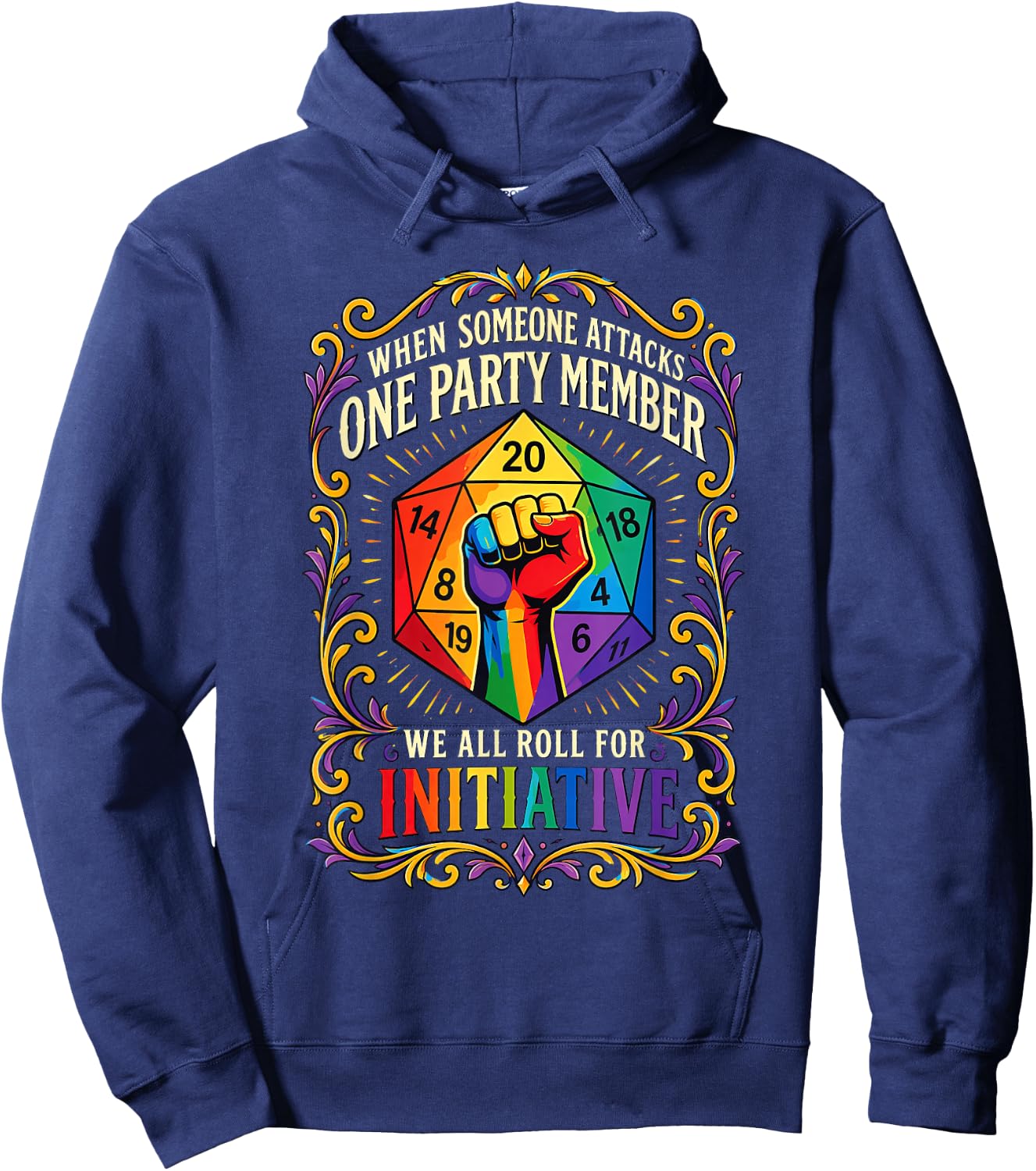 When Someone Attacks One Party Member LGBT Hoodie - Hoodie | Navy