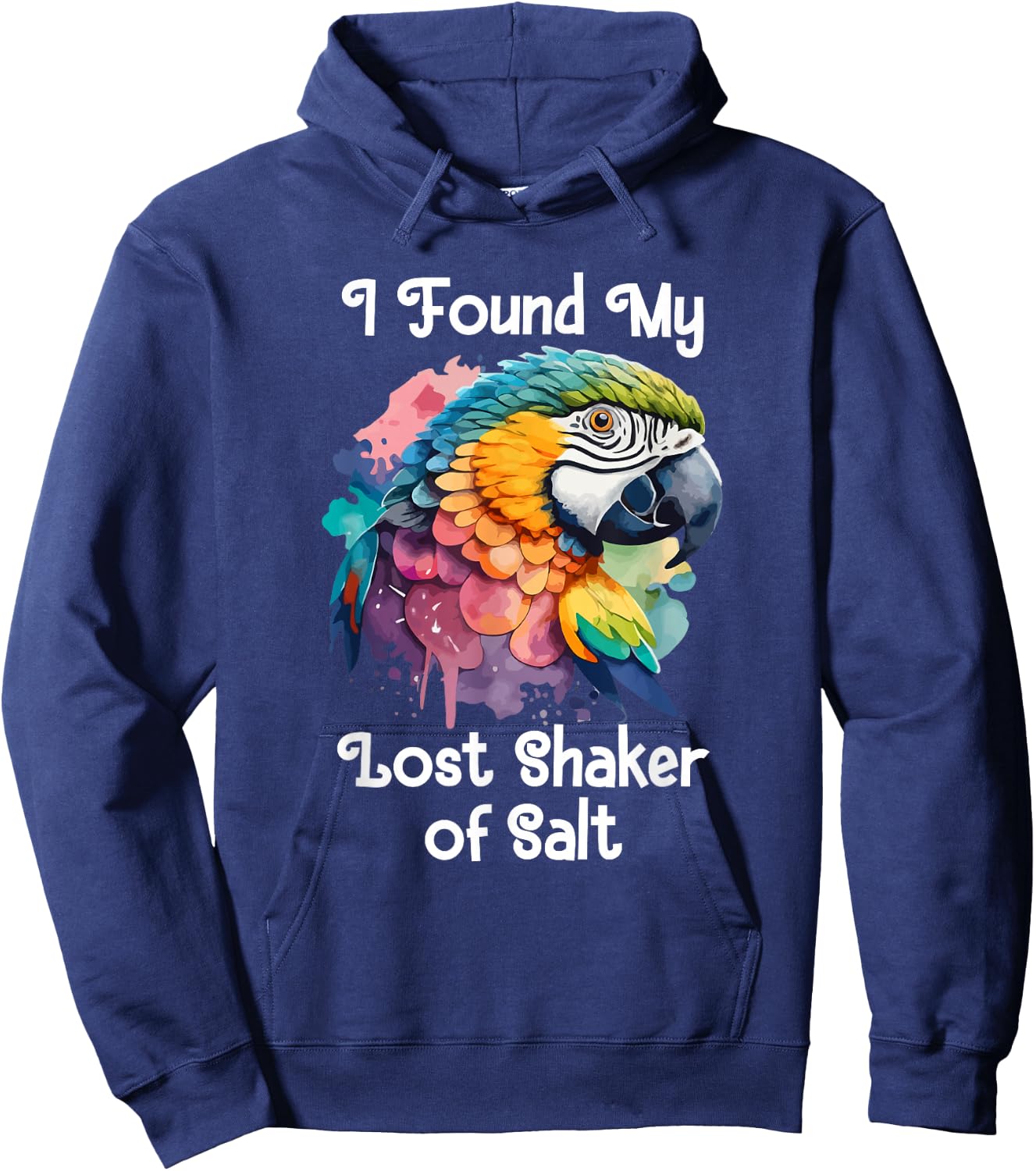 Found My Lost Shaker Salt Fun Parrot Head Art Hoodie - Hoodie | Navy