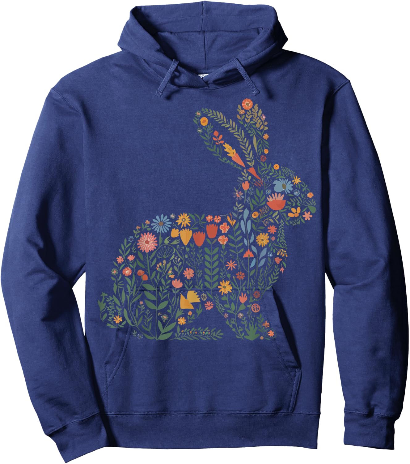 Floral Rabbit Gardener Hoodie - Hoodie | Navy