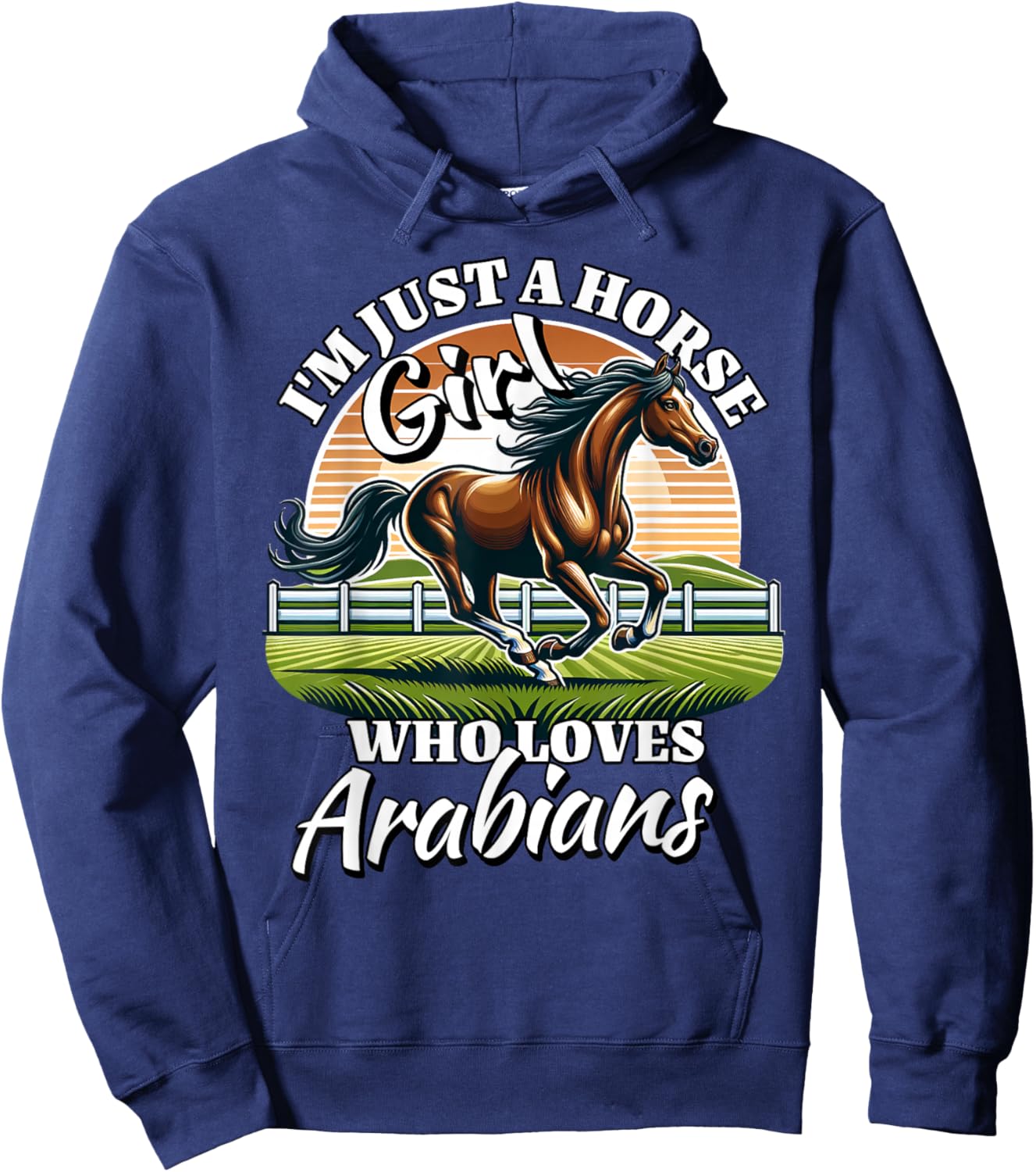 Arabian Girl Horse Arabian Hoodie - Hoodie | Navy