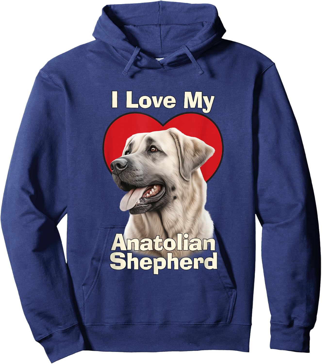 I Love My Anatolian Shepherd Puppy Dog Hoodie - Hoodie | Navy