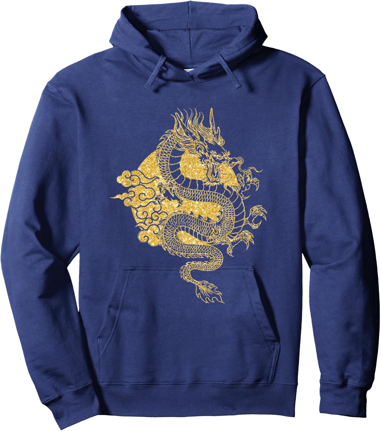 Chinesischer goldener Drache Hoodie - Hoodie | Navy