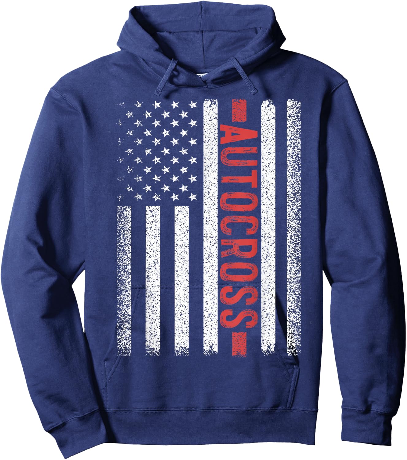 Autocross American Flag 4th of July Solo Auto-x Hoodie - Hoodie | Navy