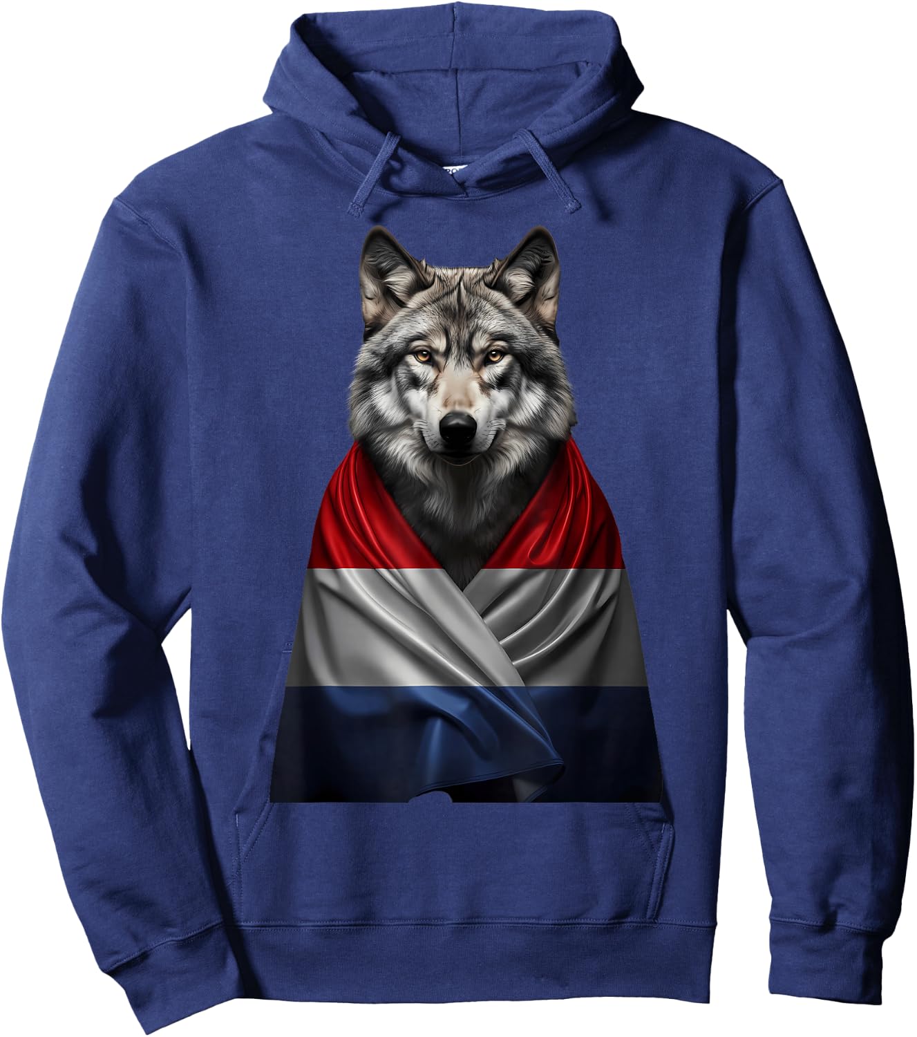 Netherlands Flag Wolf Dutch Roots Nederland Hoodie - Hoodie | Navy