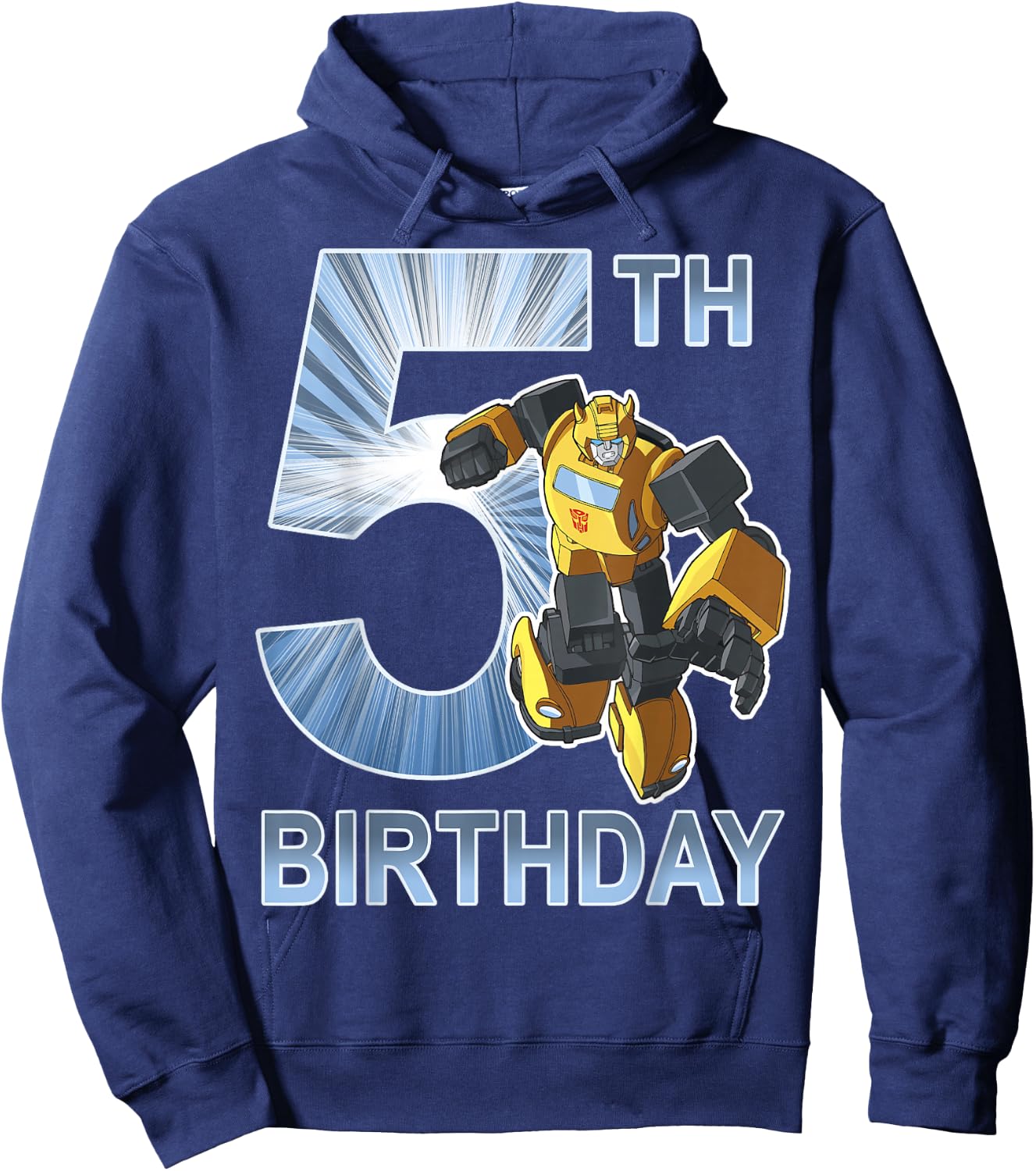 Transformers Bumblebee 5th Birthday Vintage Hoodie - Hoodie | Navy