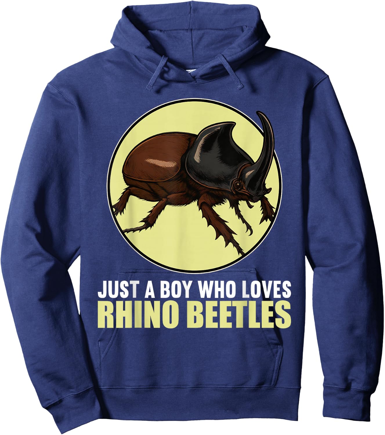 Just a Boy who loves Rhino Beetles Rhino Beetle Hoodie - Hoodie | Navy