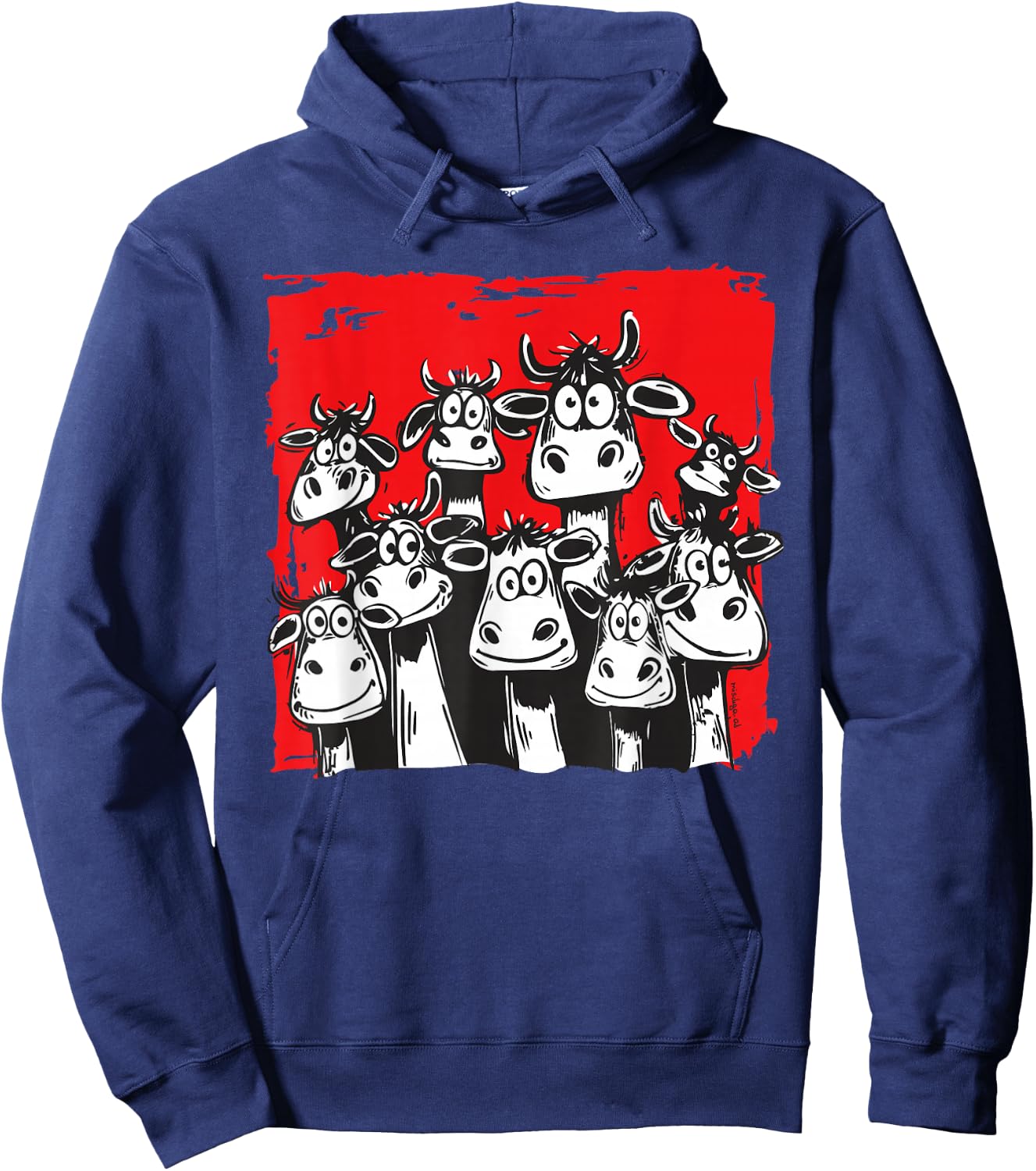 Funny Cow Faces Hoodie - Hoodie | Navy