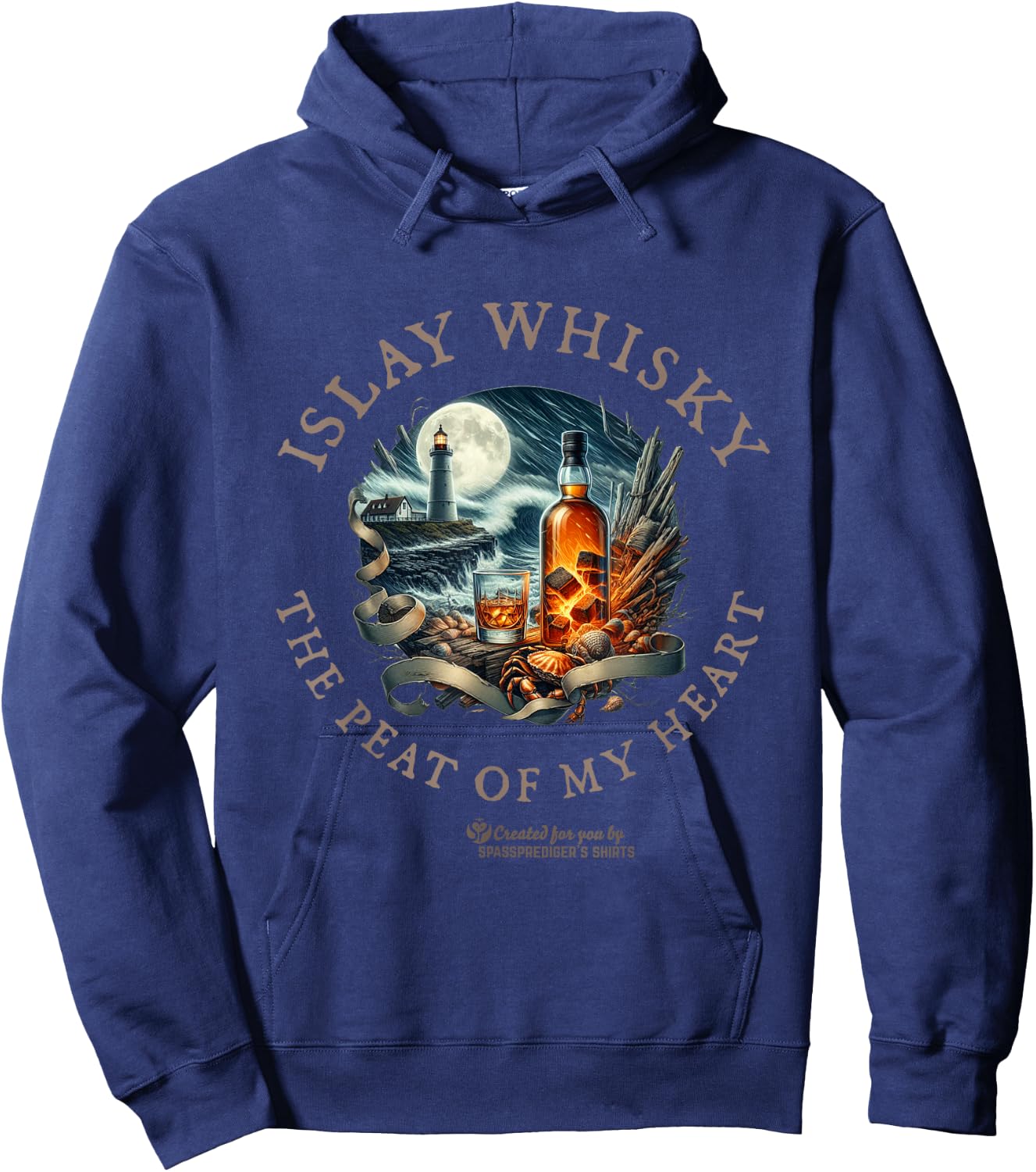 Whisky The Peat of My Heart Islay Whisky Hoodie - Hoodie | Navy