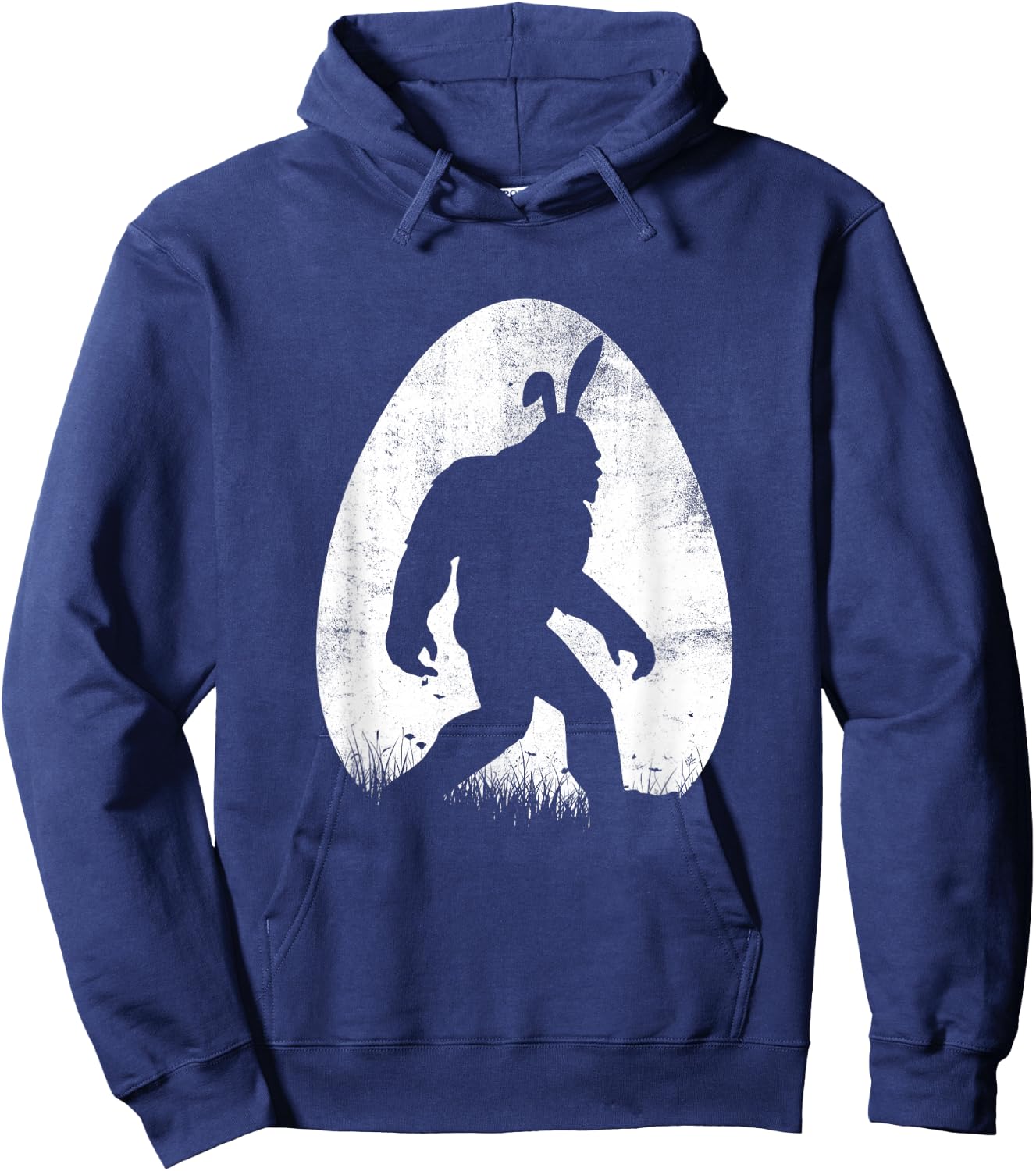 Easter Bigfoot Sasquatch Bunny Eggs Boys Kids Hoodie - Hoodie | Navy