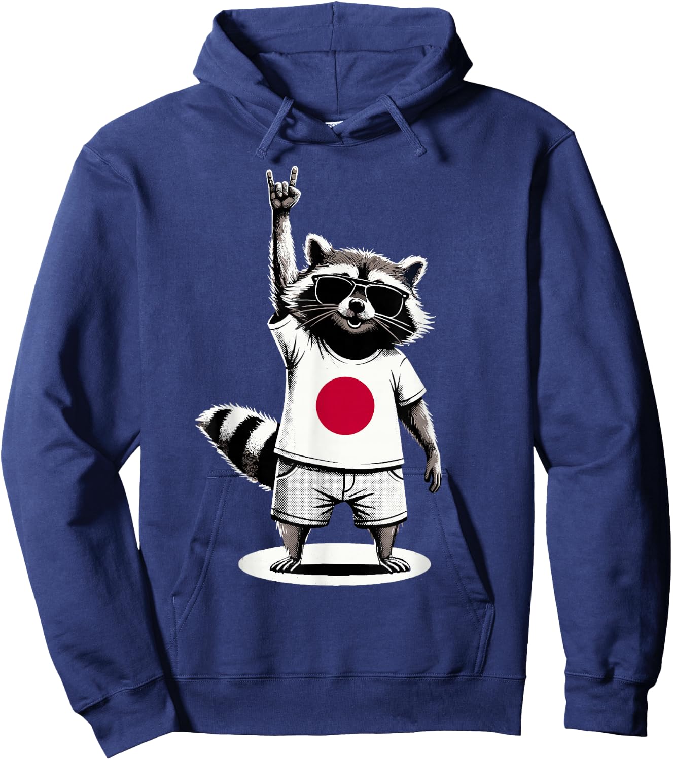 Japanese Flag Raccoon Japan Hoodie - Hoodie | Navy