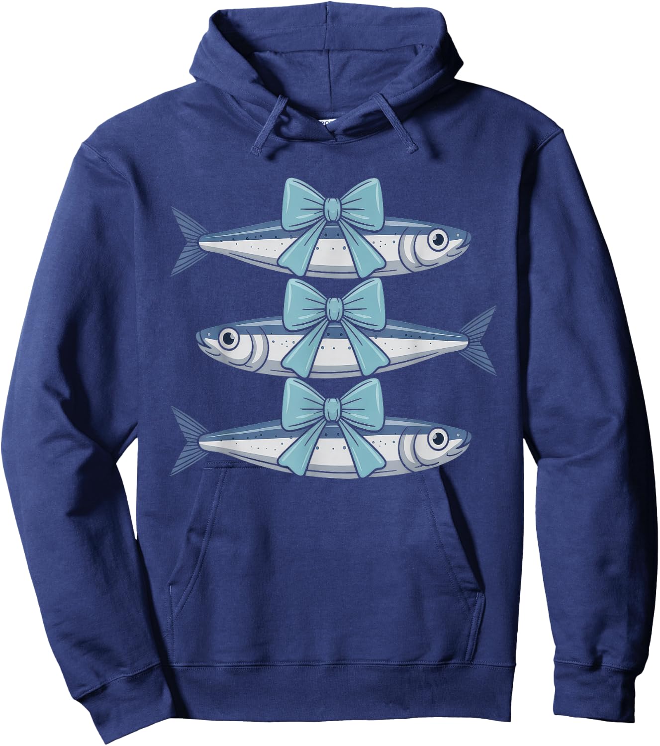 Bow Sardines Beach Women's Hoodie - Hoodie | Navy