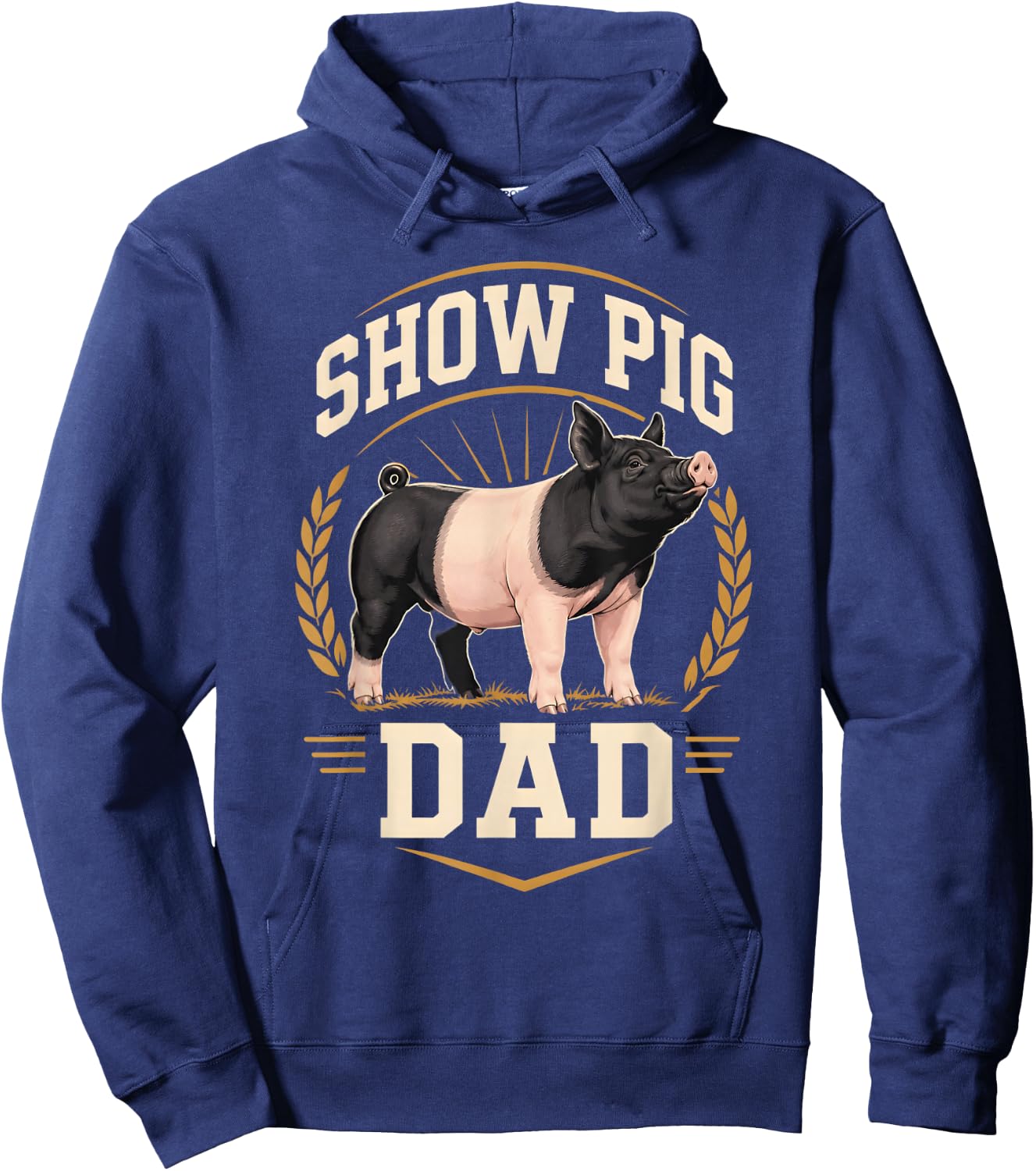 Show Pig Dad Livestock County Fair Hoodie - Hoodie | Navy