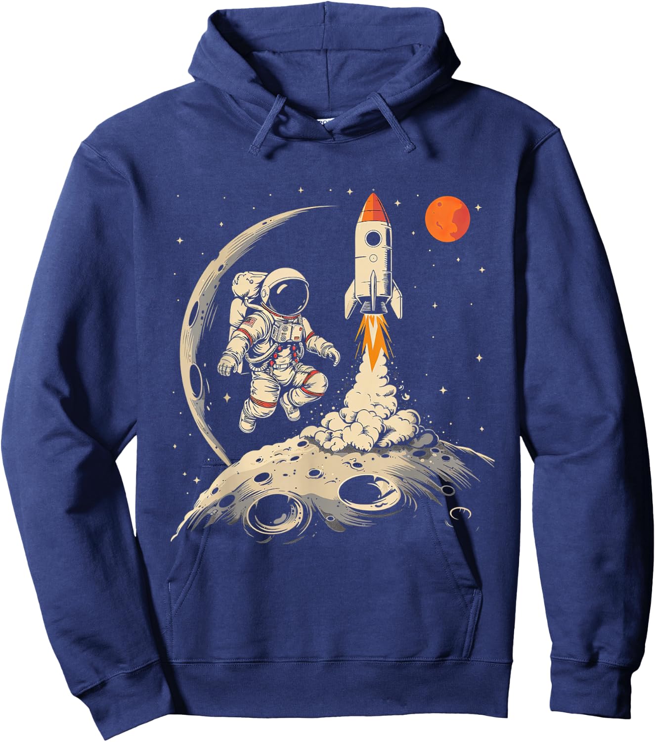 Weltraum Rakete und Astronaut Raumschiff Kinder Hoodie - Hoodie | Navy