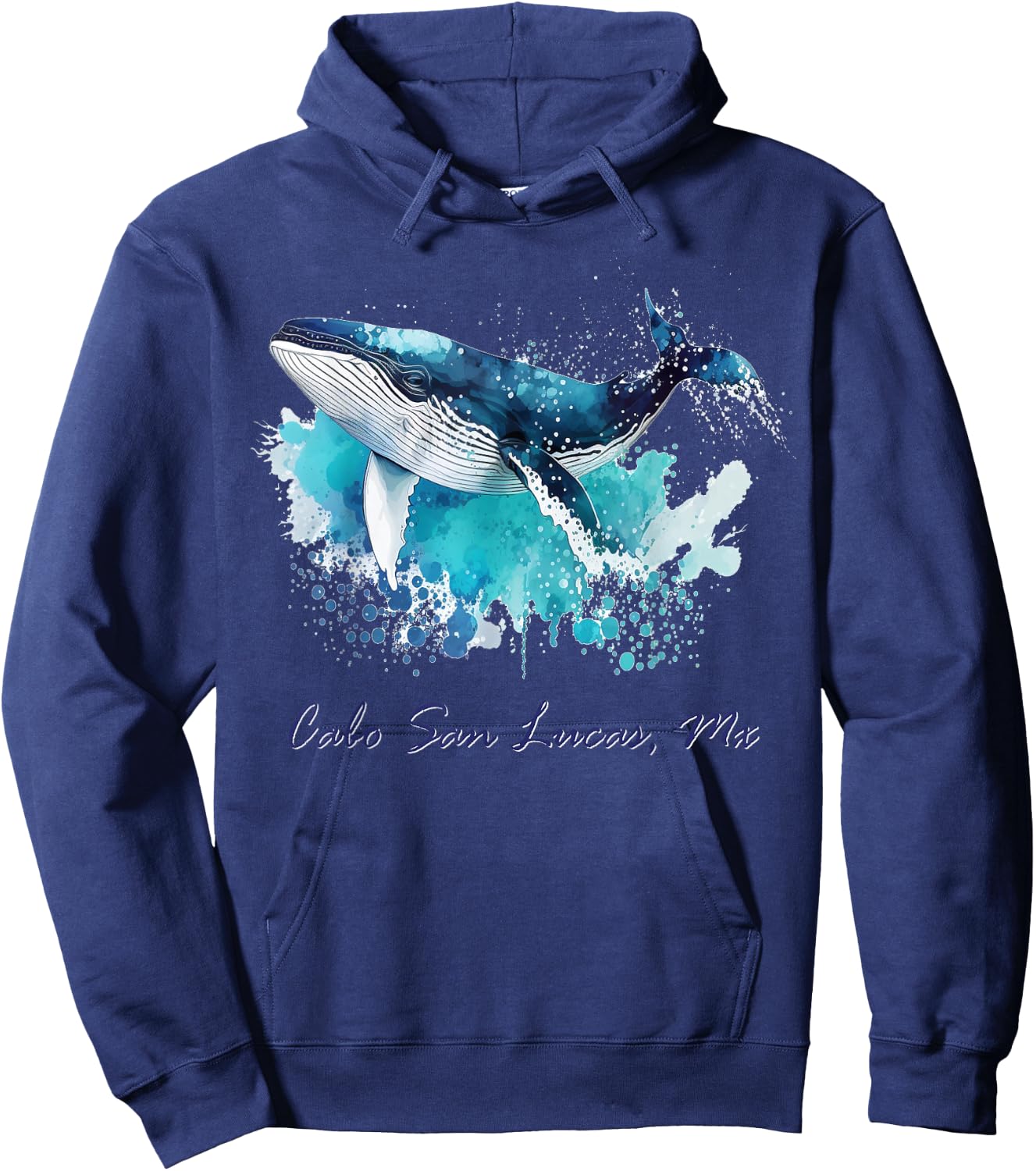 Cabo San Lucas, MX - Whale Watching Hoodie - Hoodie | Navy