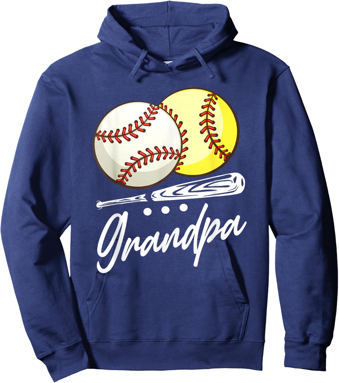 Ball Grandpa Baseball Softball Hoodie - Hoodie | Navy