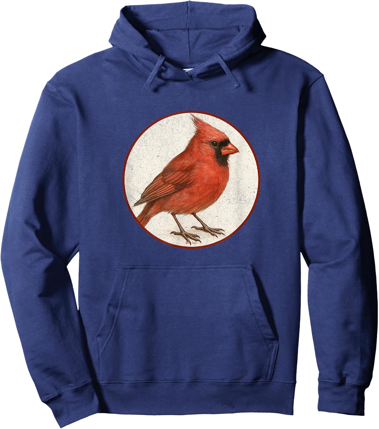 Colorful Retro Northern Cardinal Bird Design Hoodie - Hoodie | Navy