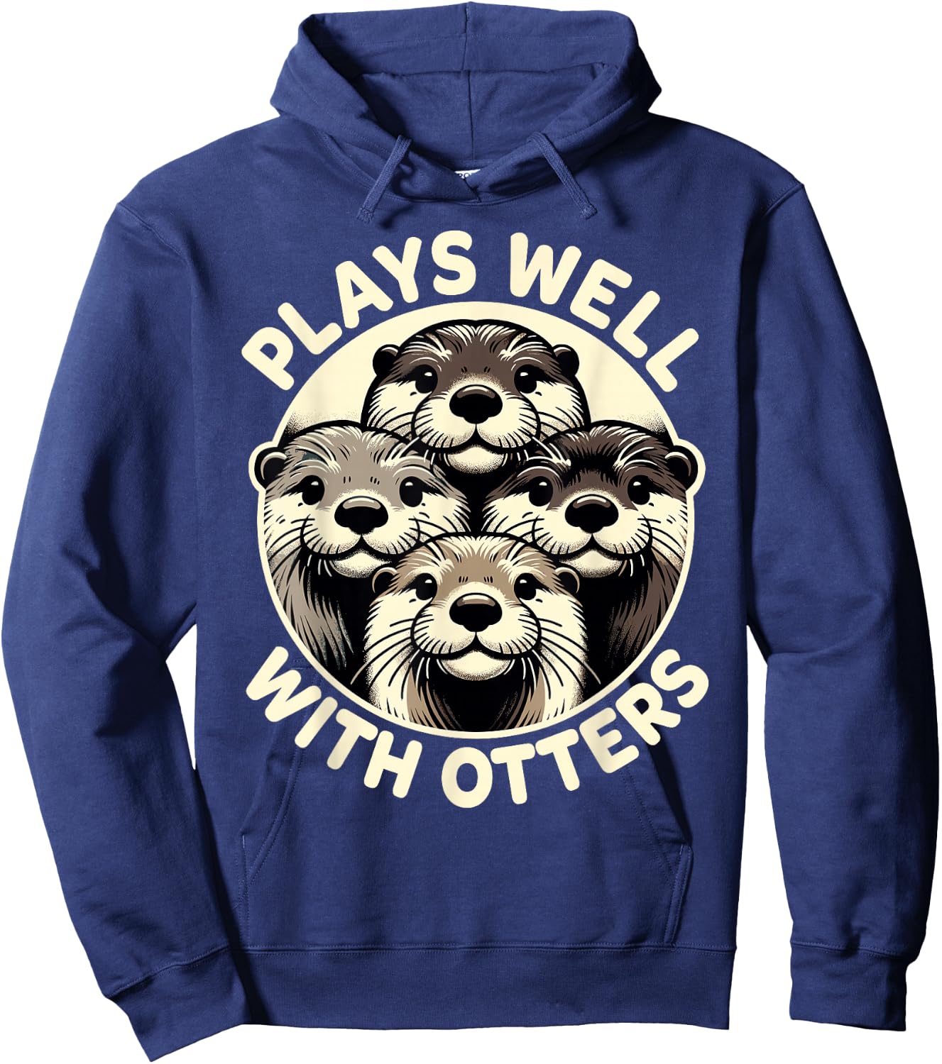 Plays Well With Otters Hoodie - Hoodie | Navy