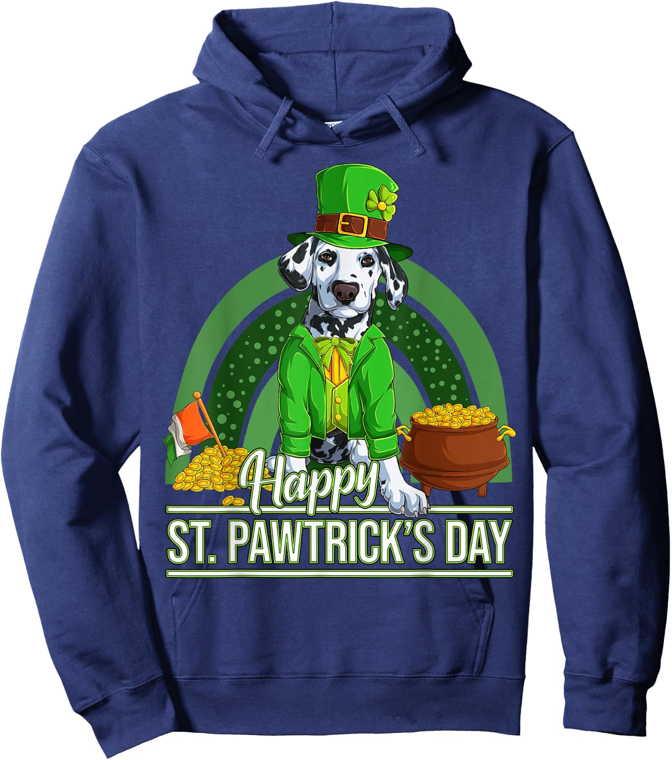 Dalmatian Dog St. Patricks Day Dalmatian Hoodie - Hoodie | Navy