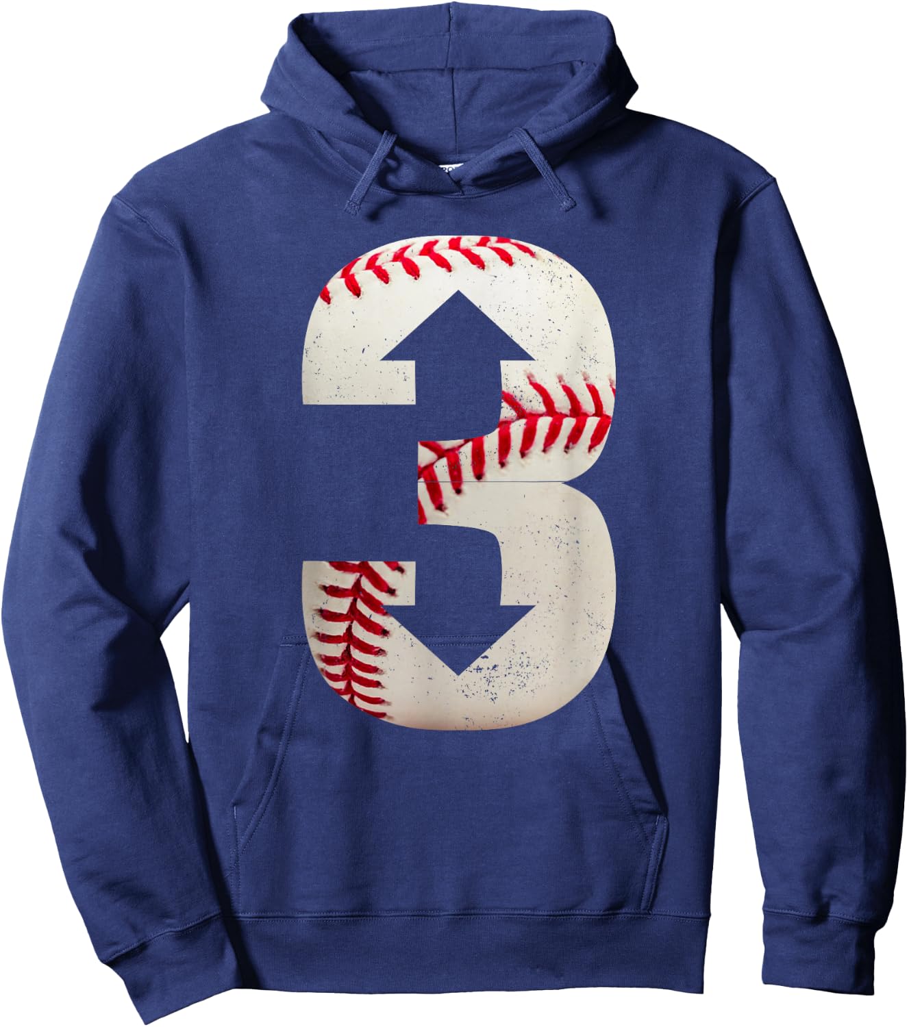 3 Up 3 Down | Three Up Three Down Baseball Hoodie - Hoodie | Navy