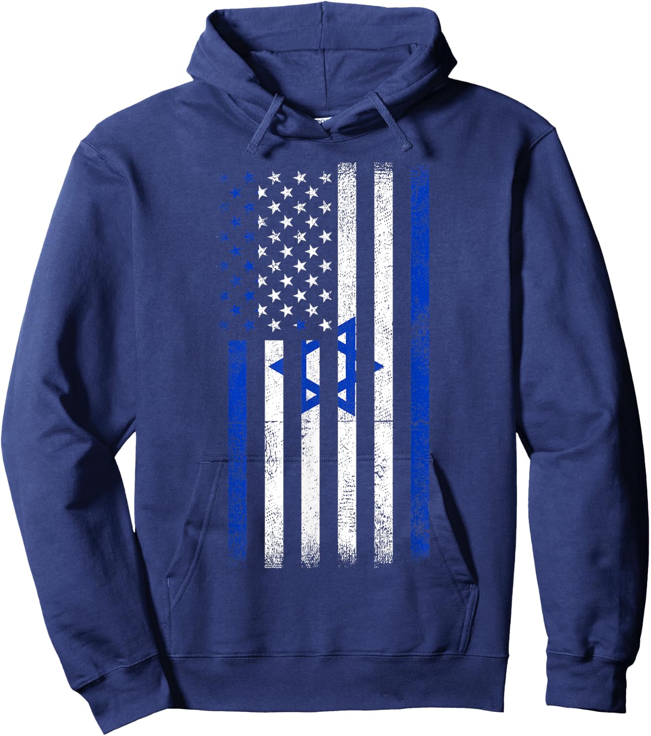 USA Flag Israel Hoodie - Hoodie | Navy