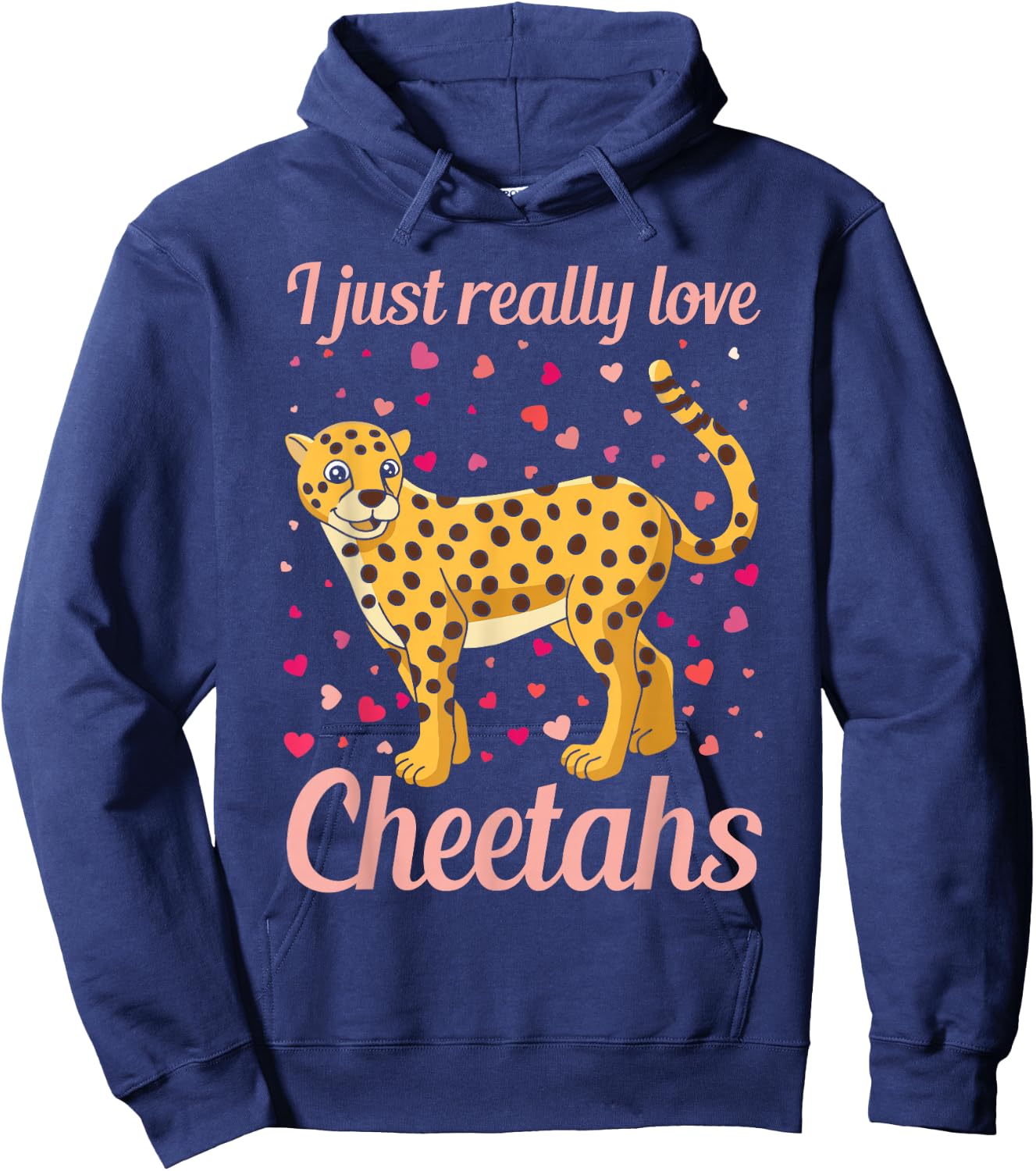 Leopard Cheetah Wild Cat Hoodie - Hoodie | Navy