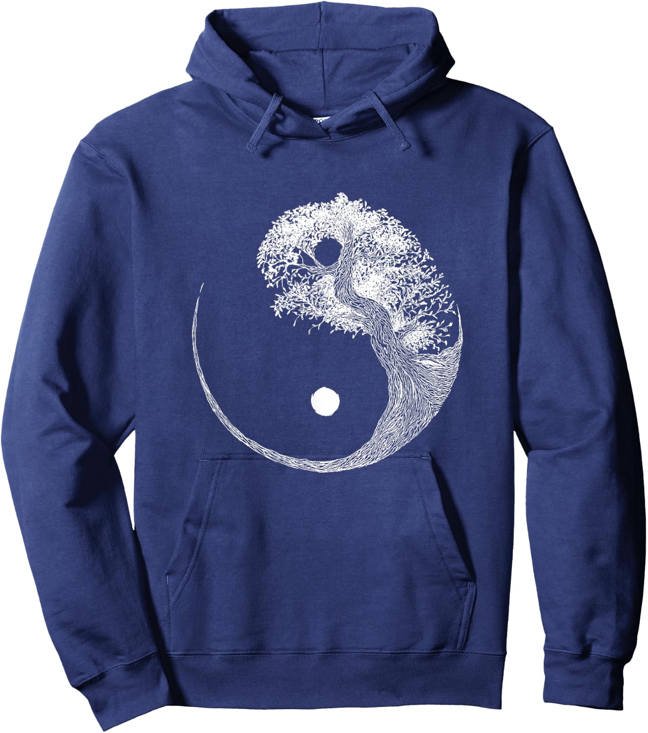 In-Yo Japanese Ying and Yang Bonsai Hoodie - Hoodie | Navy