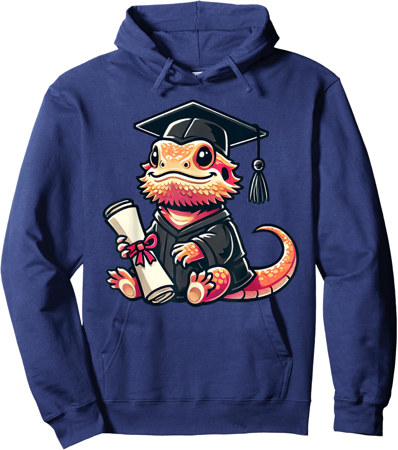 Cute Bearded Dragon Graduation Hoodie - Hoodie | Navy