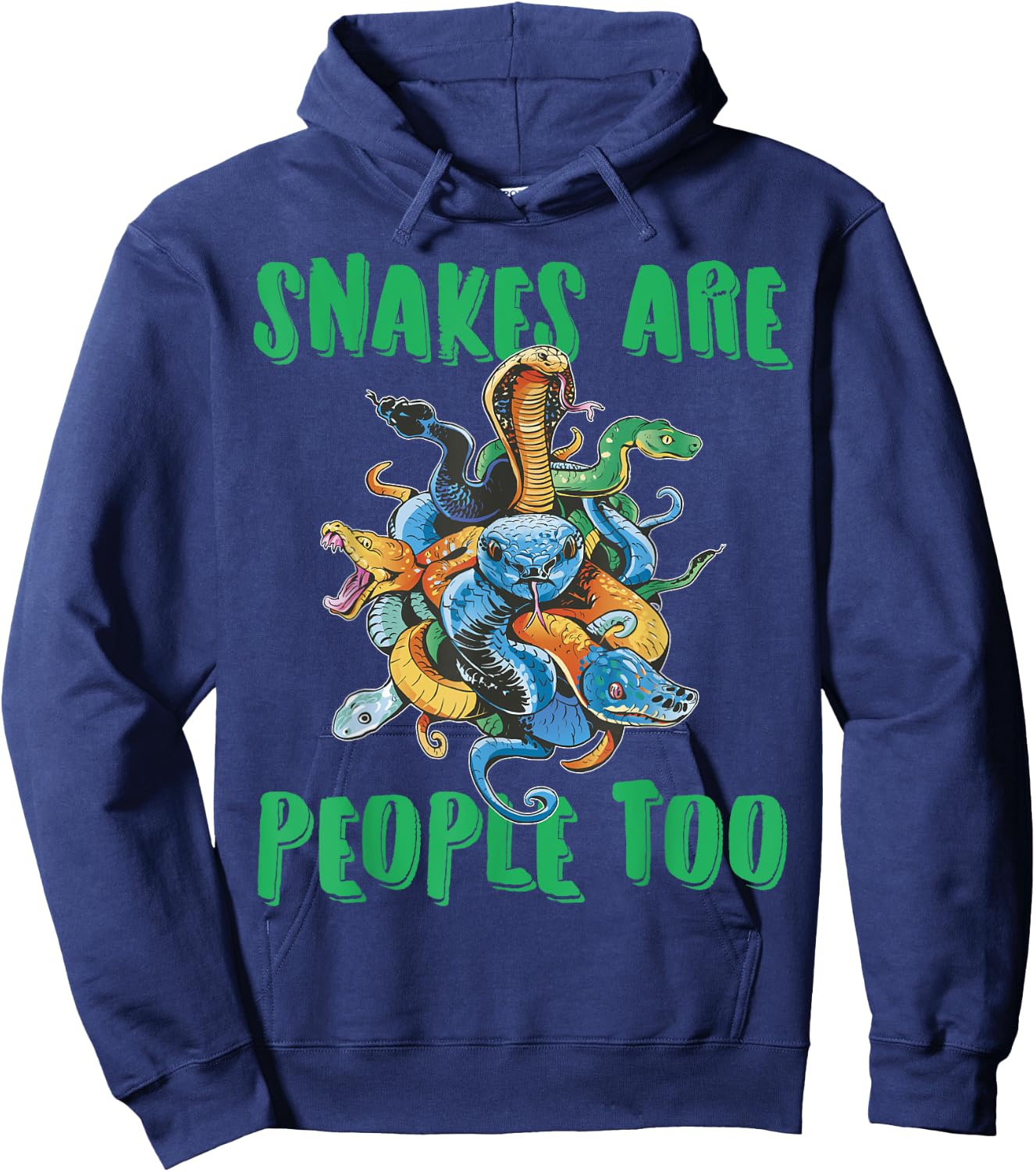 Snakes Are People Too Python Viper Snake Hoodie - Hoodie | Navy