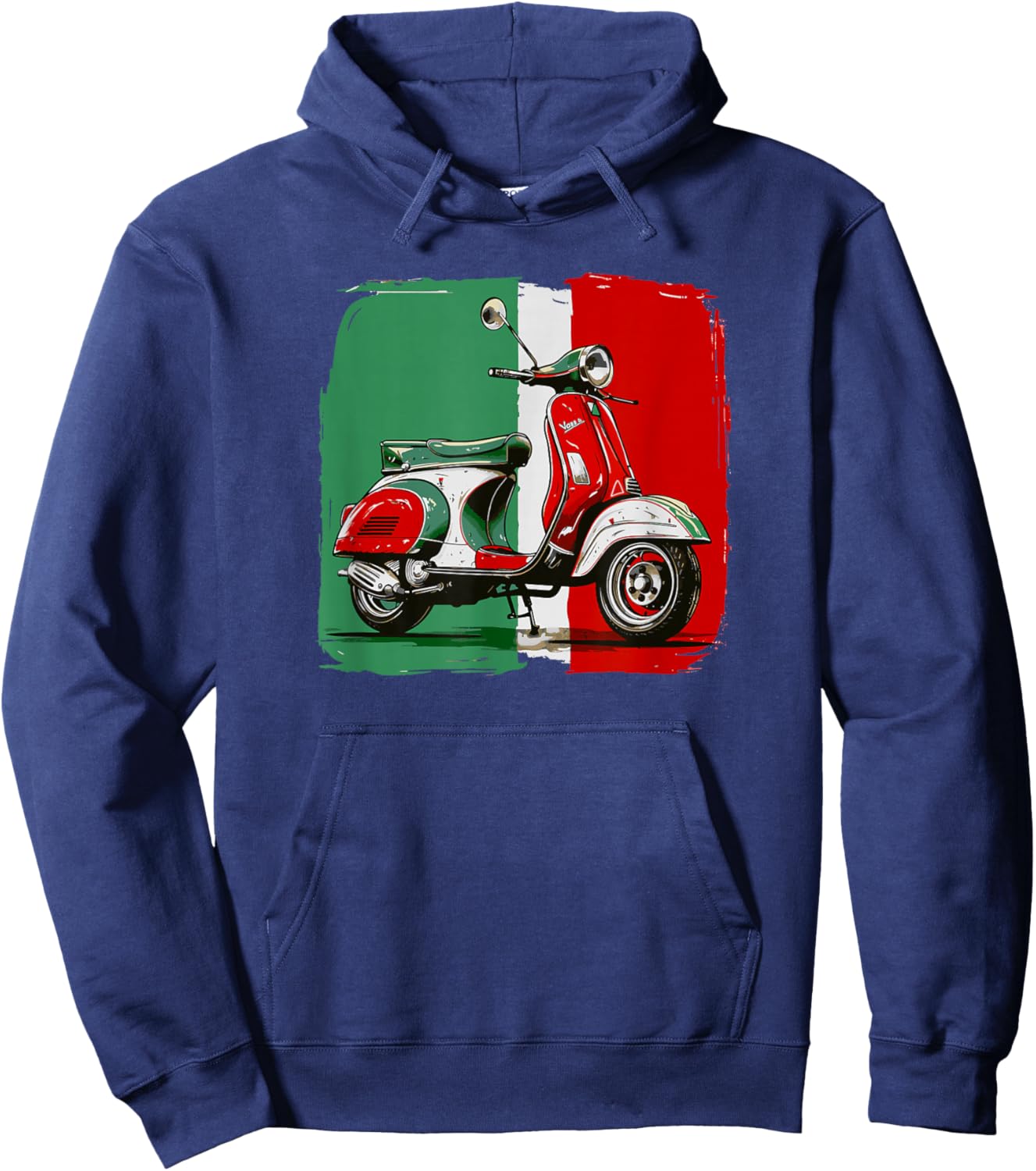 Tricolore - Italian Flag Italian Scooter Hoodie - Hoodie | Navy
