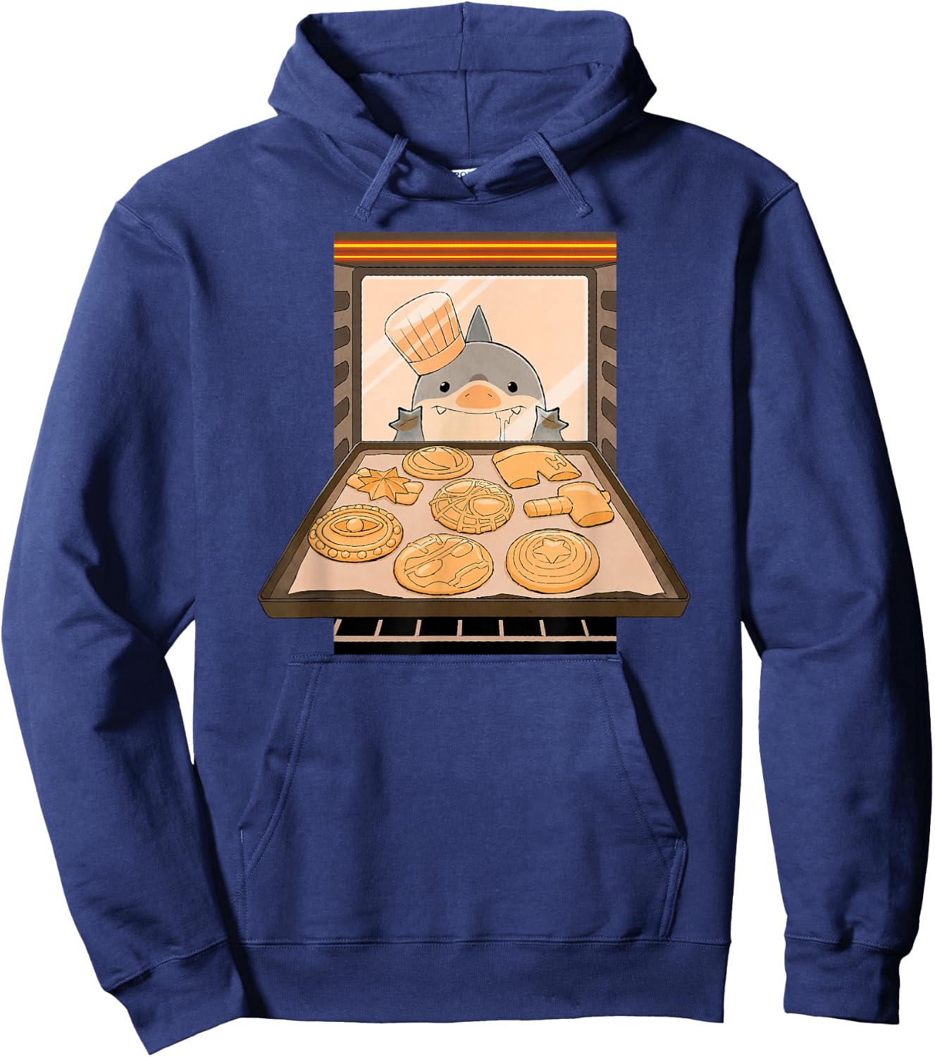 Marvel Jeff The Land Shark Baking Cookies Hoodie - Hoodie | Navy