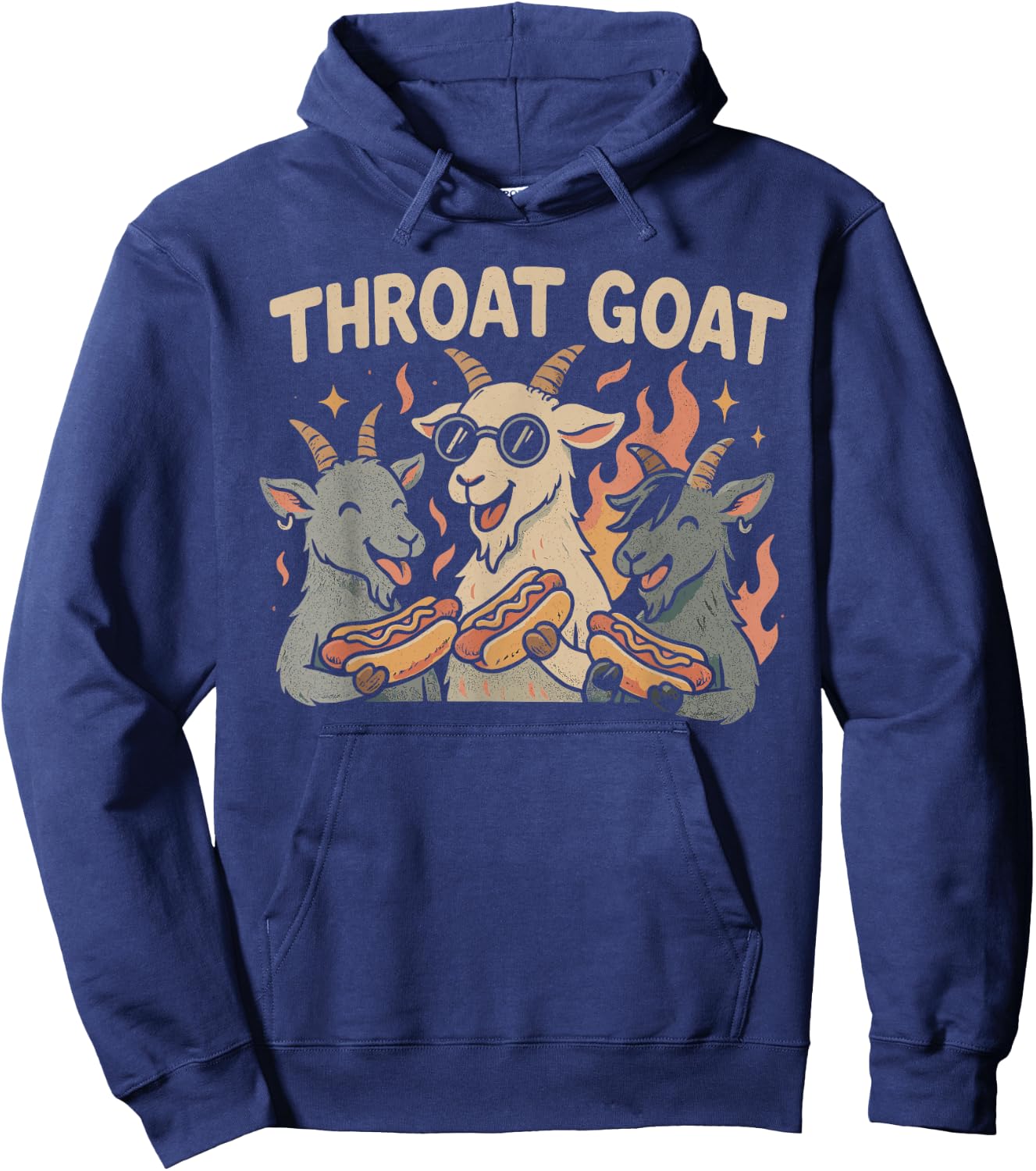 Throat Goat Inappropriate Adult Humor Hoodie - Hoodie | Navy