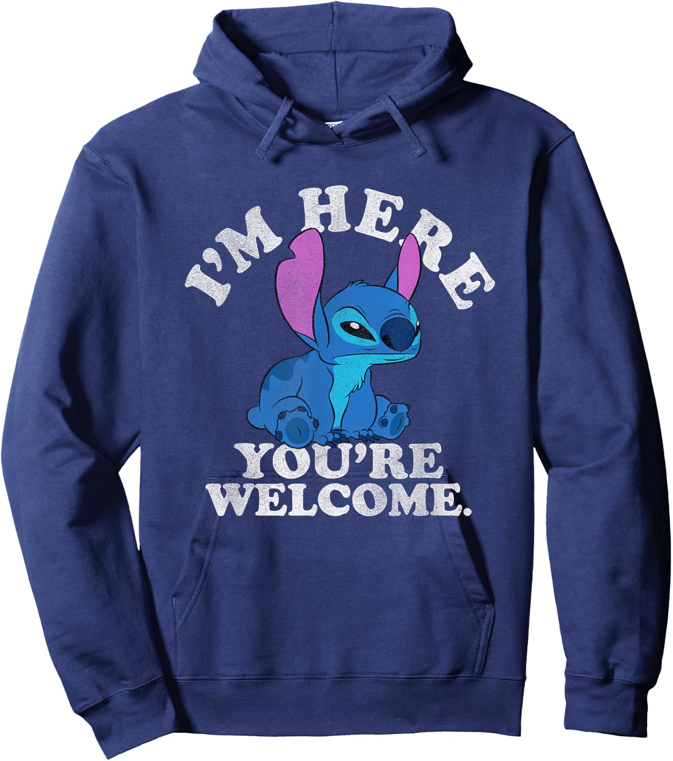 Disney Lilo & Stitch I'm Here You're Welcome Hoodie - Hoodie | Navy