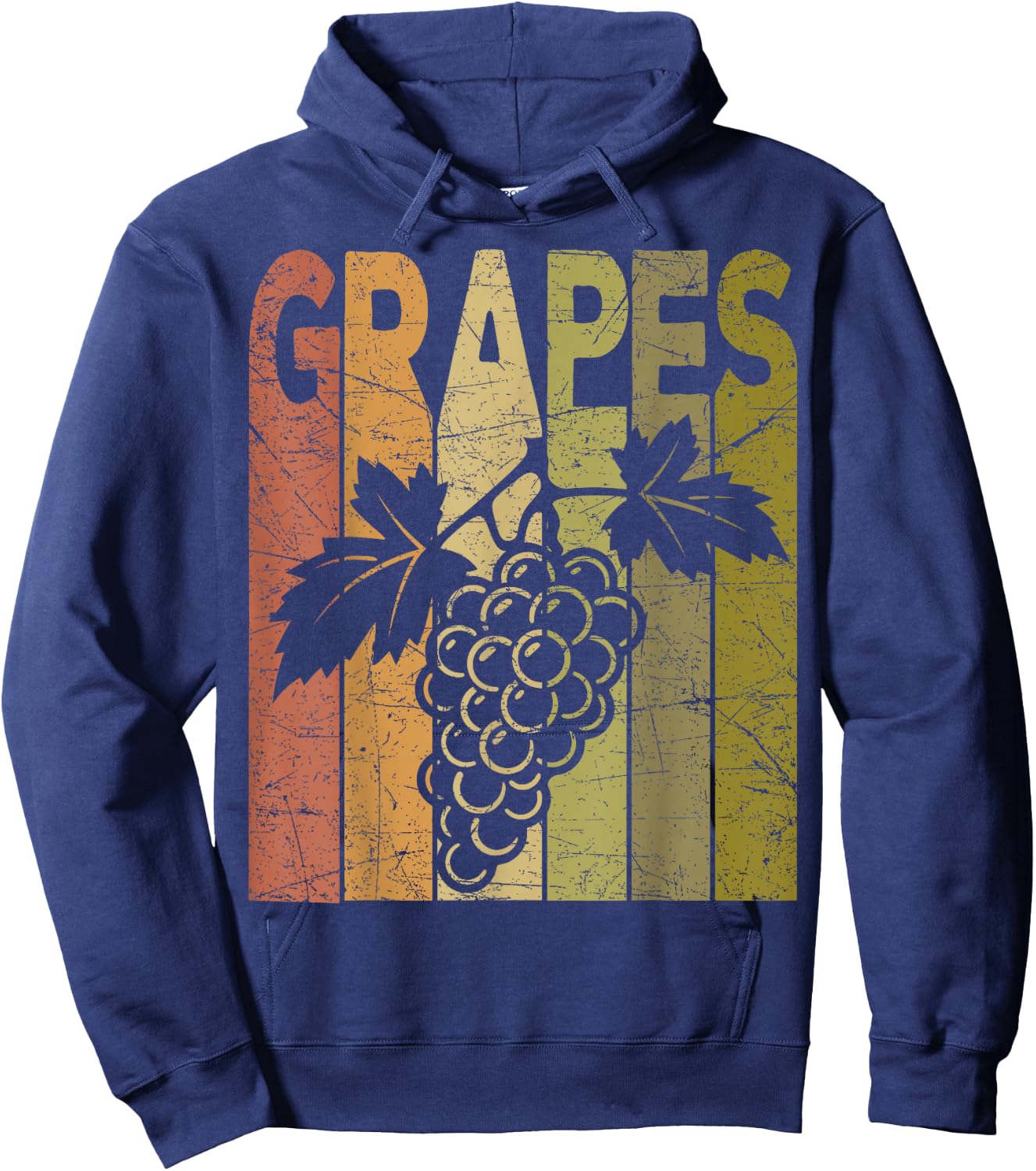 Grapes Vintage Grape Farmer Retro Fruit Farmer Hoodie - Hoodie | Navy