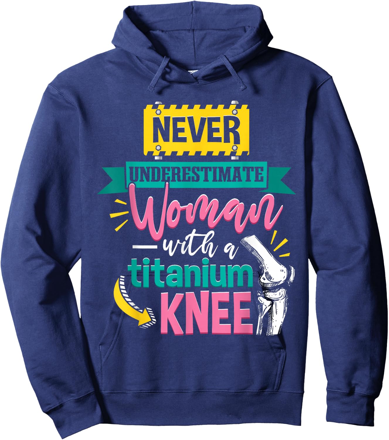 Knee Replacement Women Hoodie - Hoodie | Navy