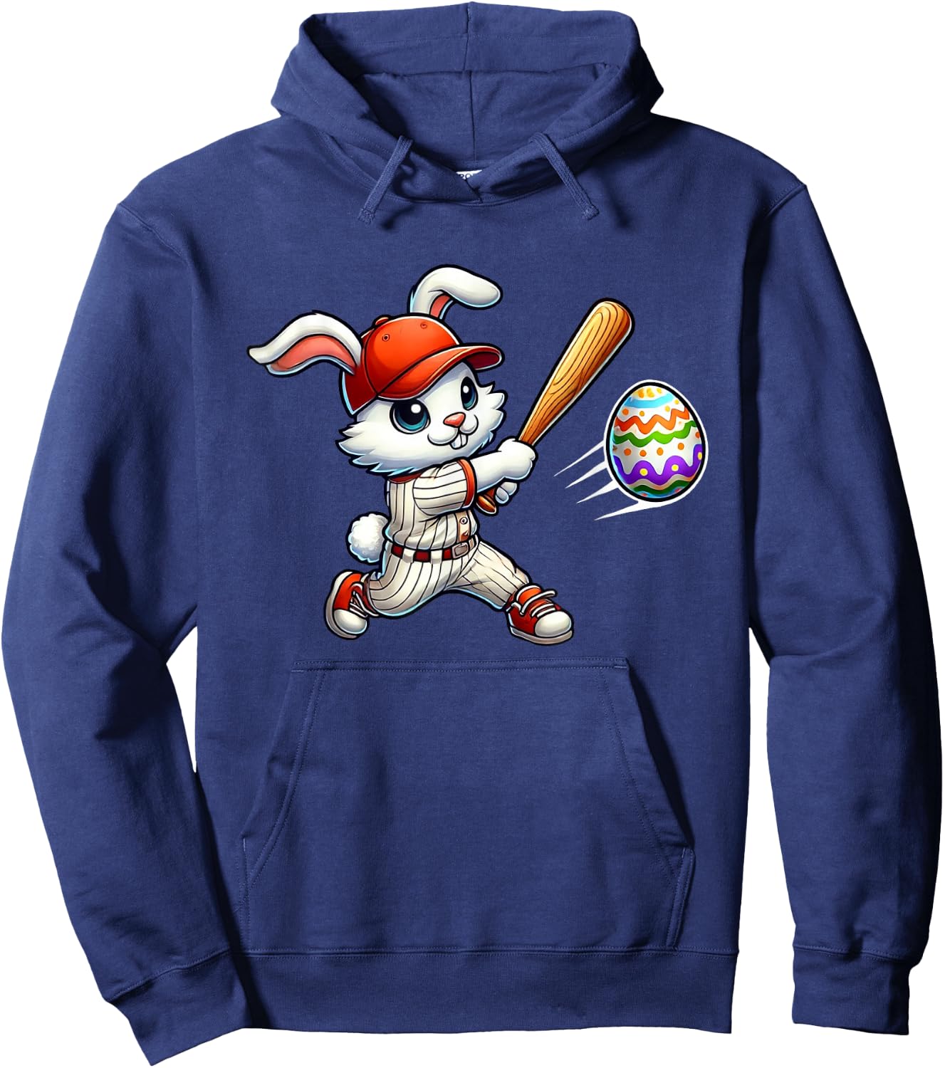 Easter Baseball Design for Boys Easter Bunny Hoodie - Hoodie | Navy