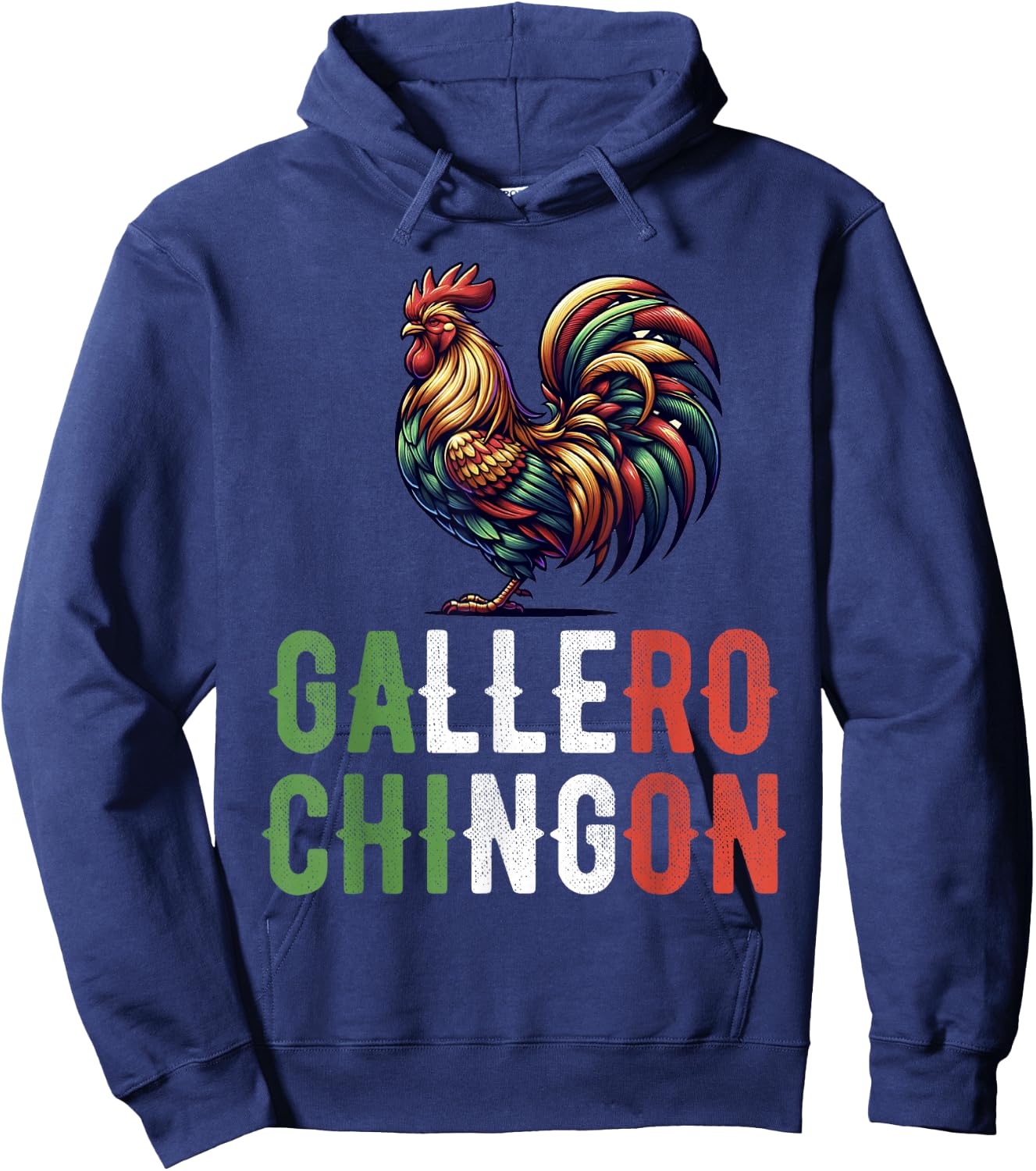 Gallero Mexicano Peleas Gallos Mexican Rooster Hoodie - Hoodie | Navy